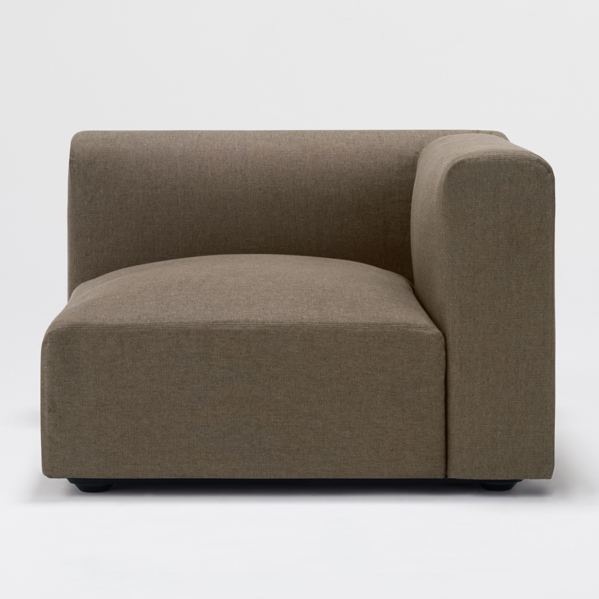 【カバー】麻綿平織ユニットソファアーム付・大・幅９８ｃｍ用カバー