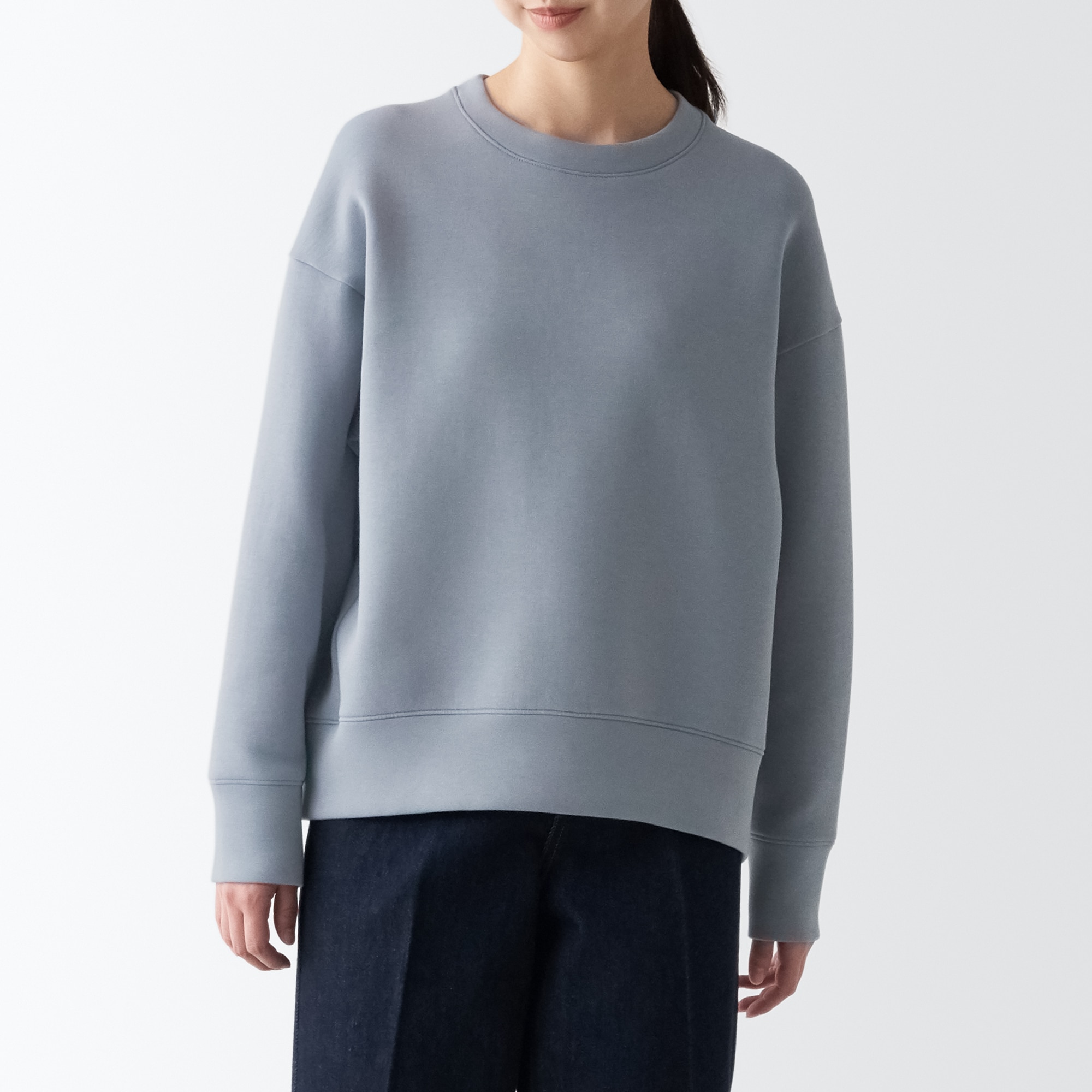 二重編みスウェットシャツ