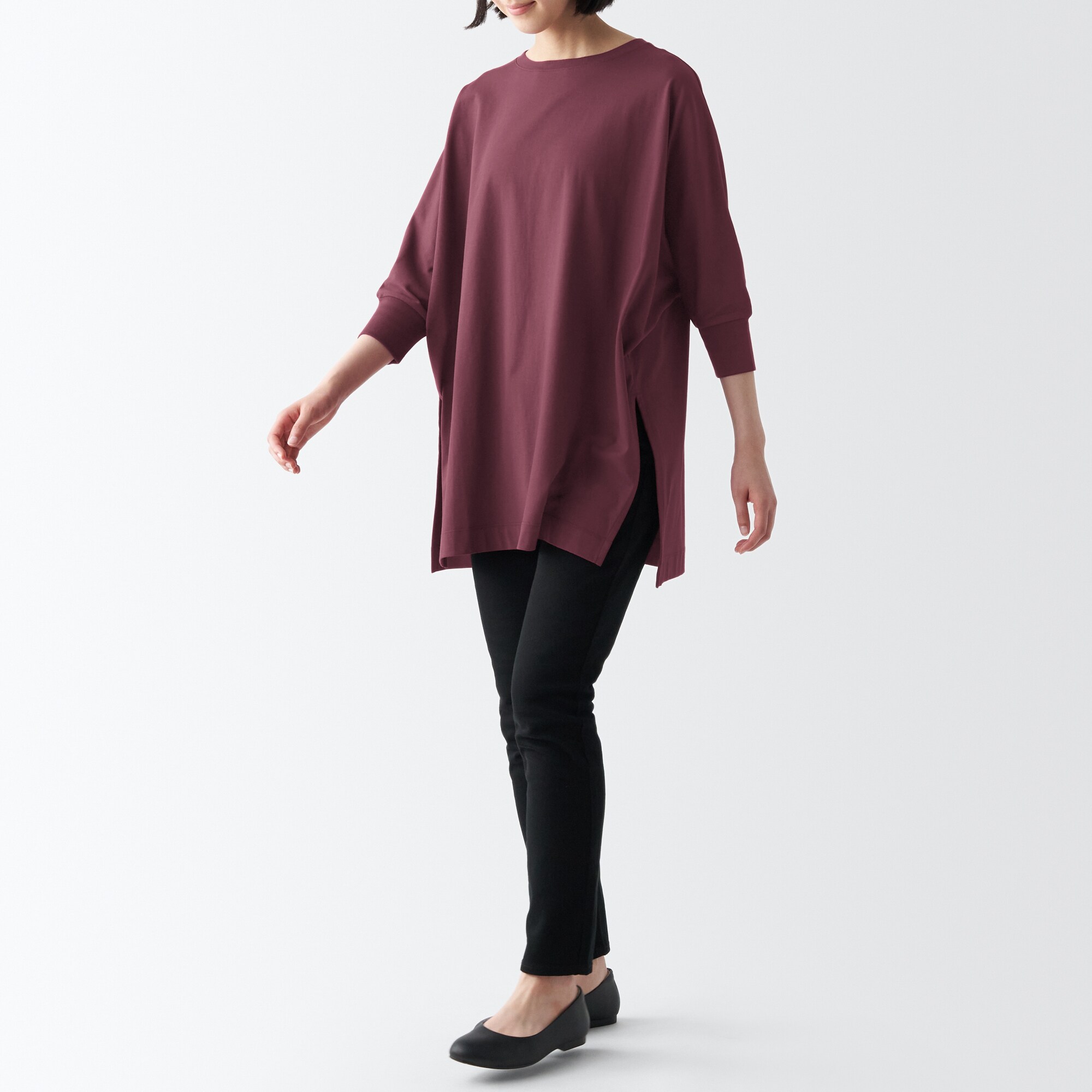 ＵＶカット天竺編み七分袖チュニック