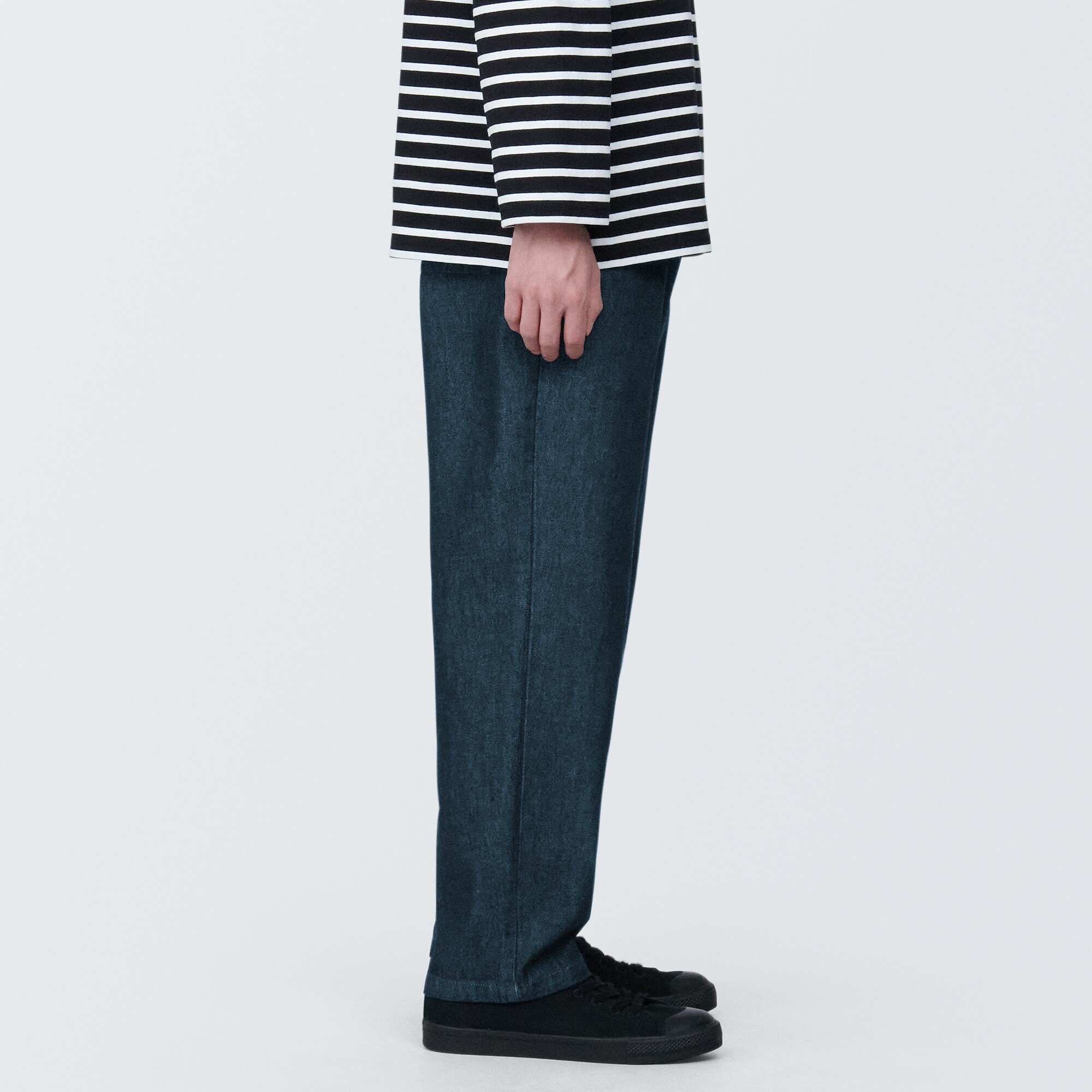 紳士　デニムイージーパンツ　生成