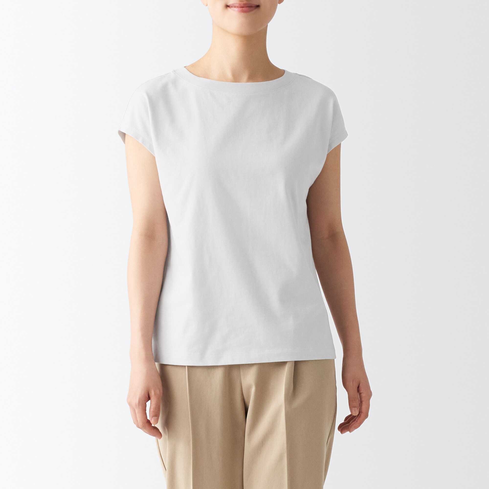 天竺編みフレンチスリーブＴシャツ