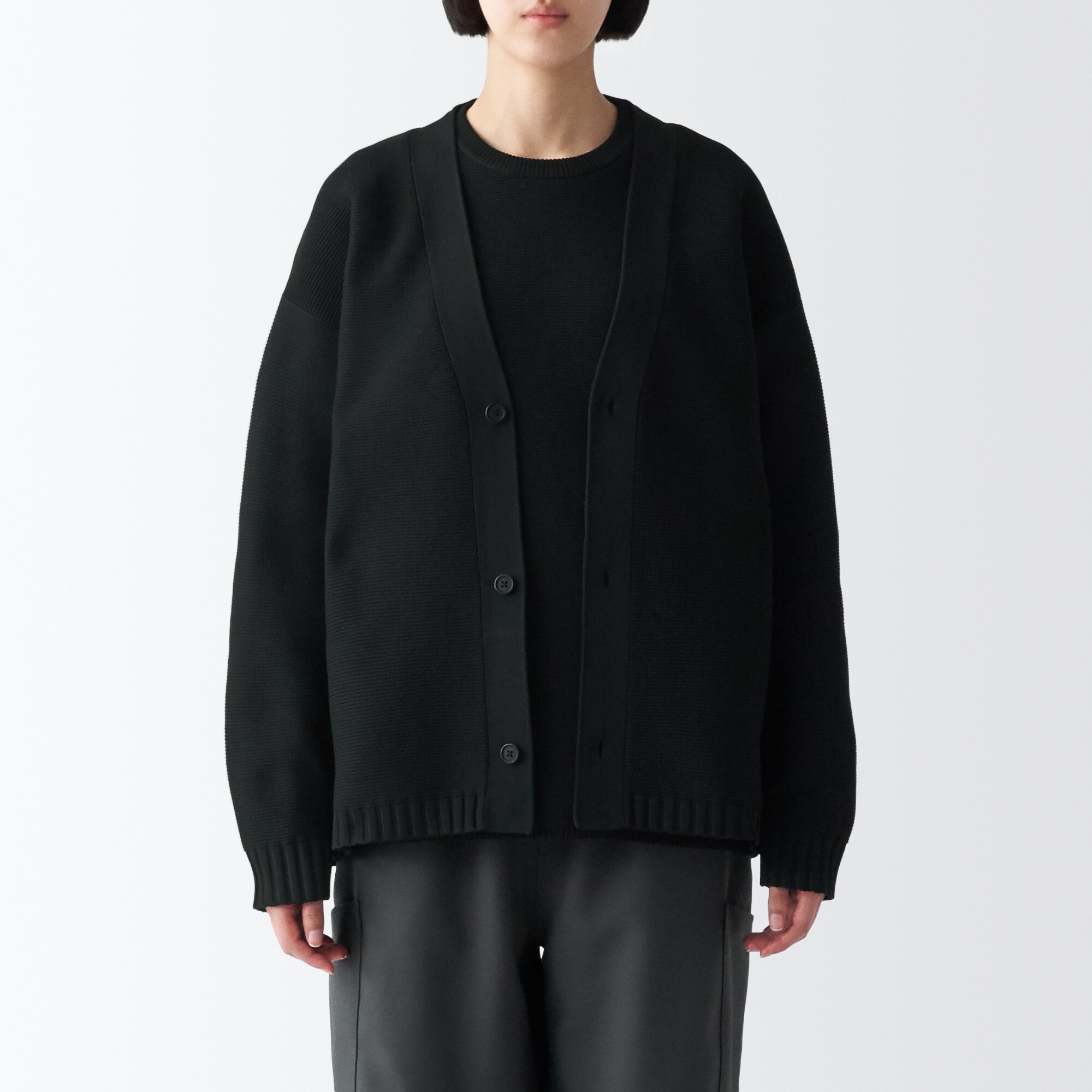 あたたかくて洗えるＶネックカーディガン