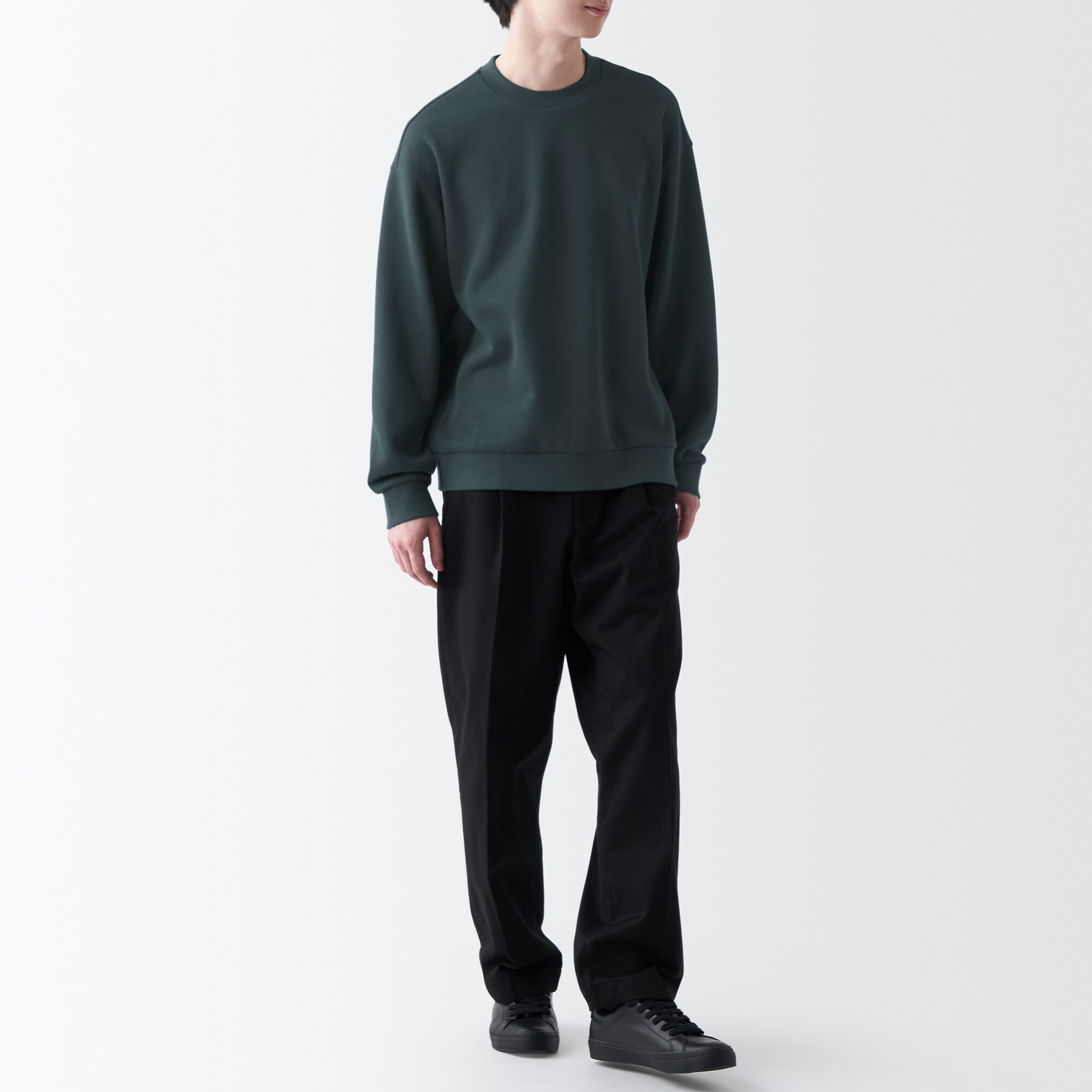 二重編みスウェットシャツ