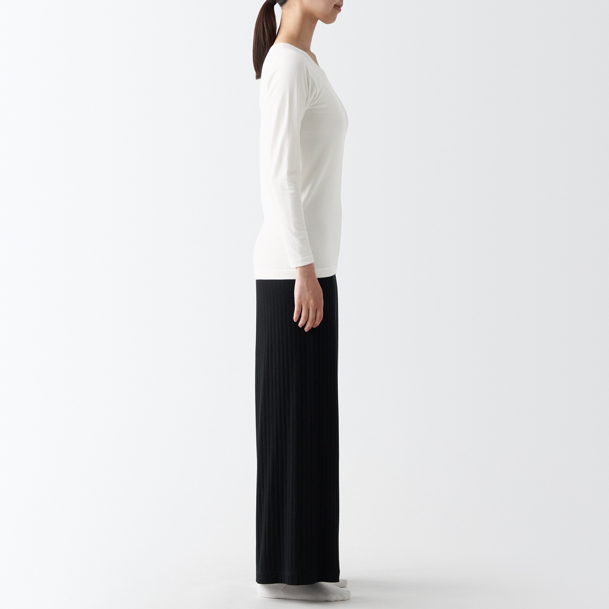 あったか綿　クルーネック長袖Ｔシャツ