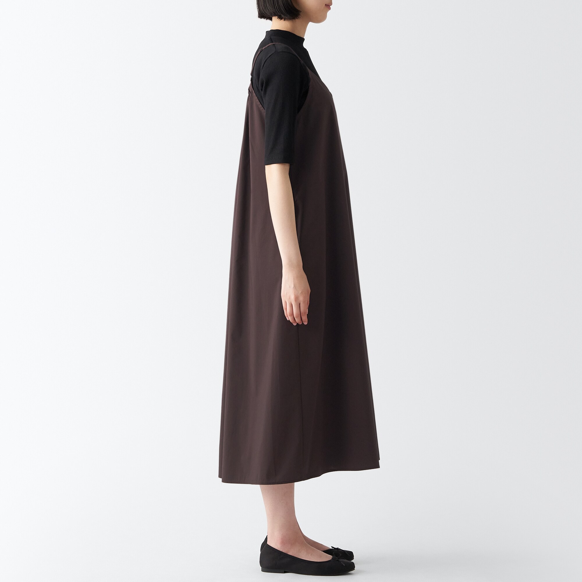 乾きやすいブロードキャミソールワンピース