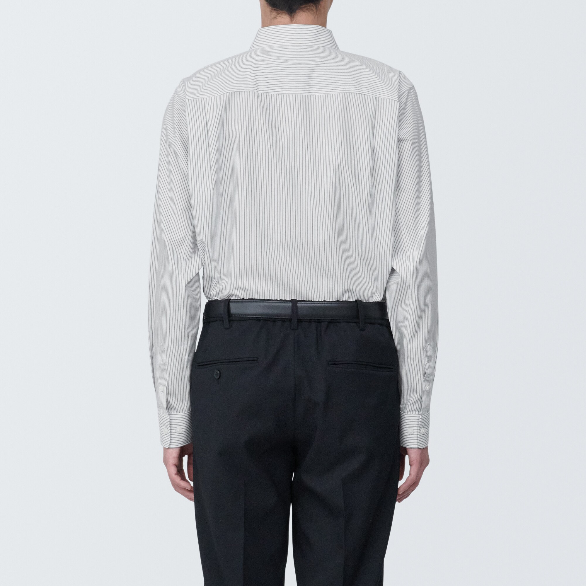 紳士　ノンアイロンカッタウェイカラー長袖シャツ