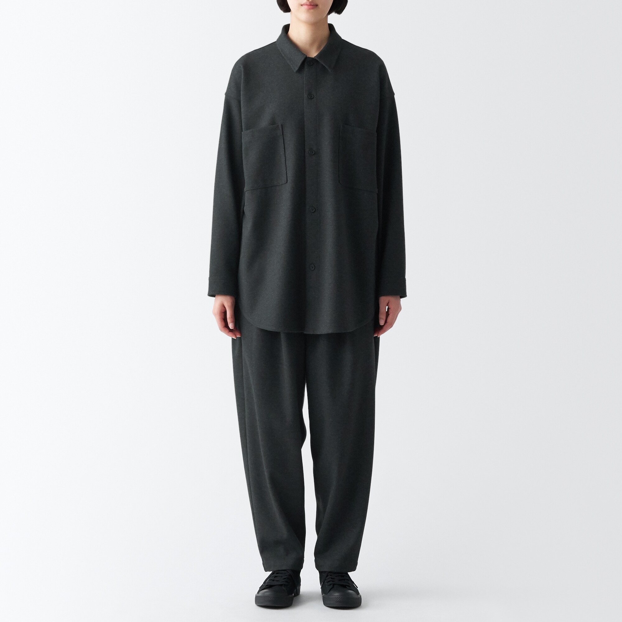 ストレッチ起毛長袖シャツ