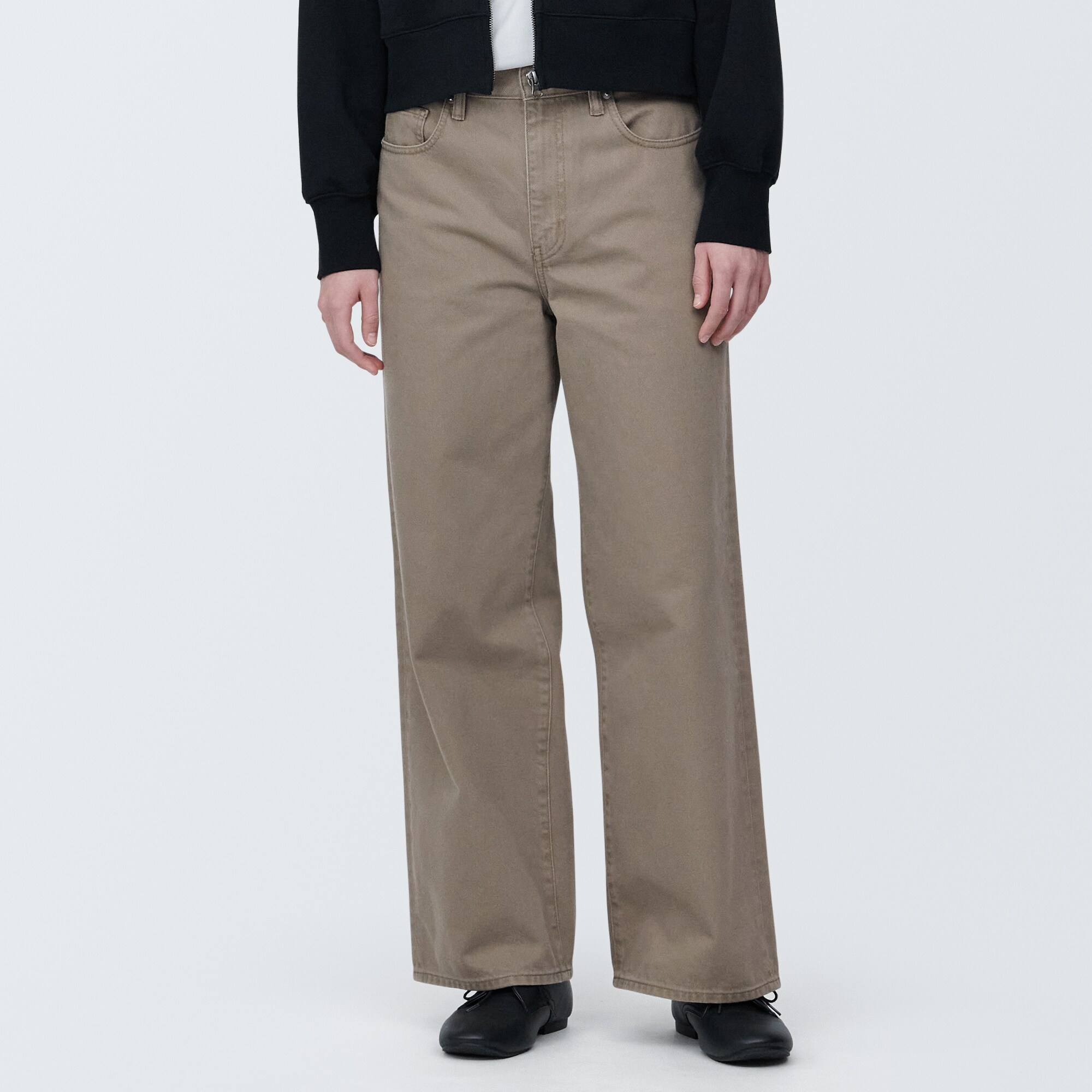 婦人　デニムワイドバギーパンツ（股下７２ｃｍ）