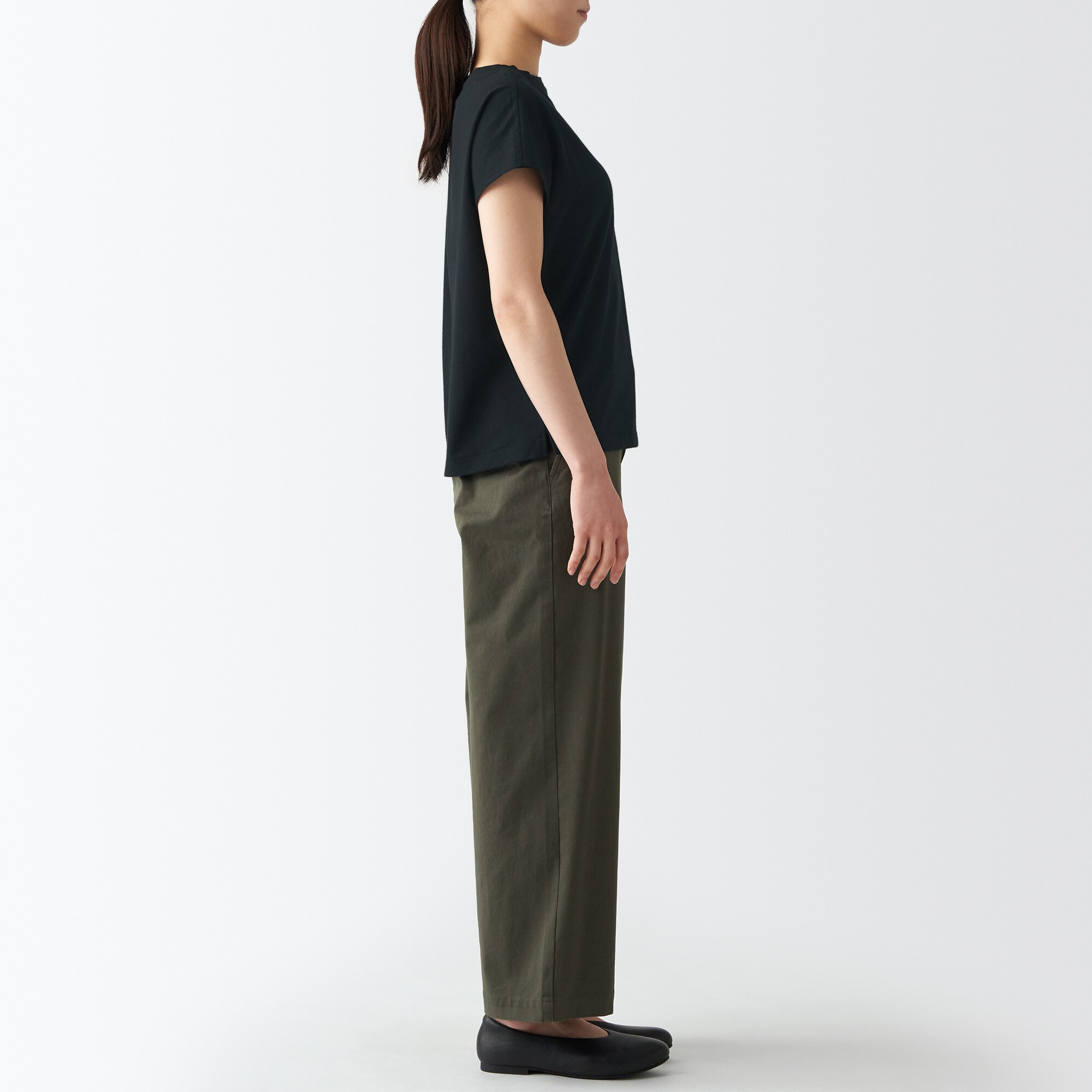 ムラ糸天竺編みフレンチスリーブＴシャツ