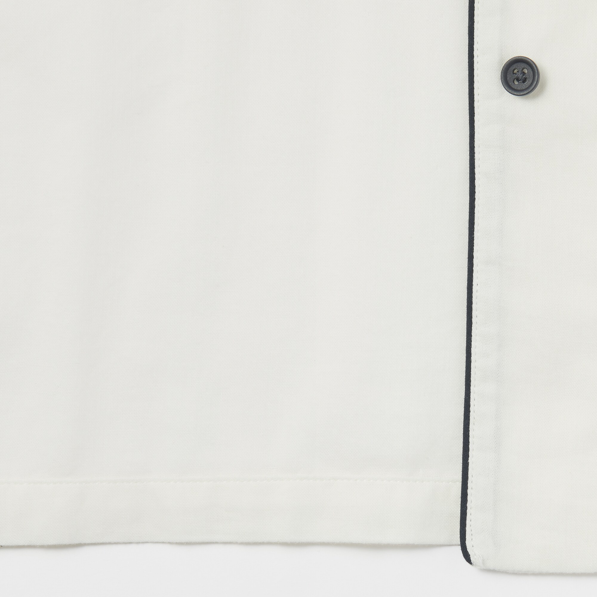 婦人　脇に縫い目のない　二重ガーゼパジャマ（パイピング）