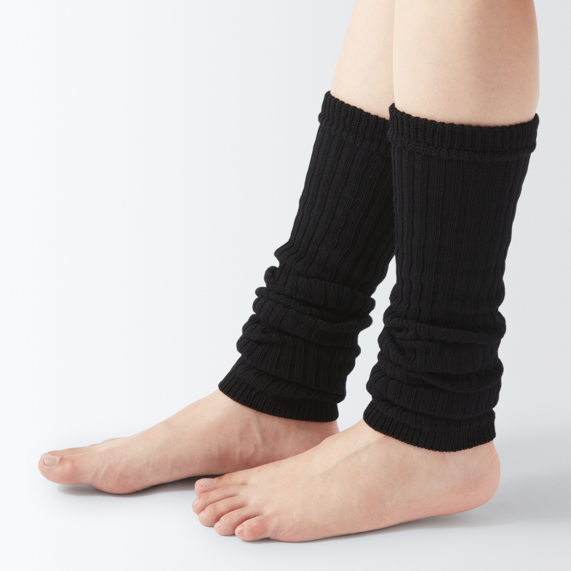 あったか綿　手にも使える　レッグウォーマー（ウール入り）