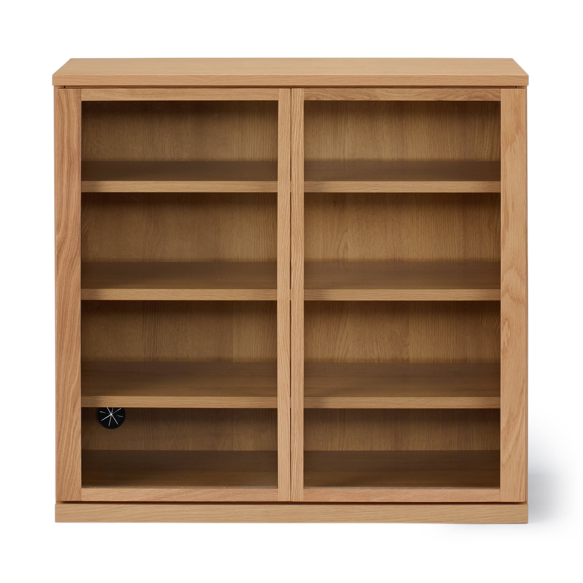 木製キャビネット　ガラス扉