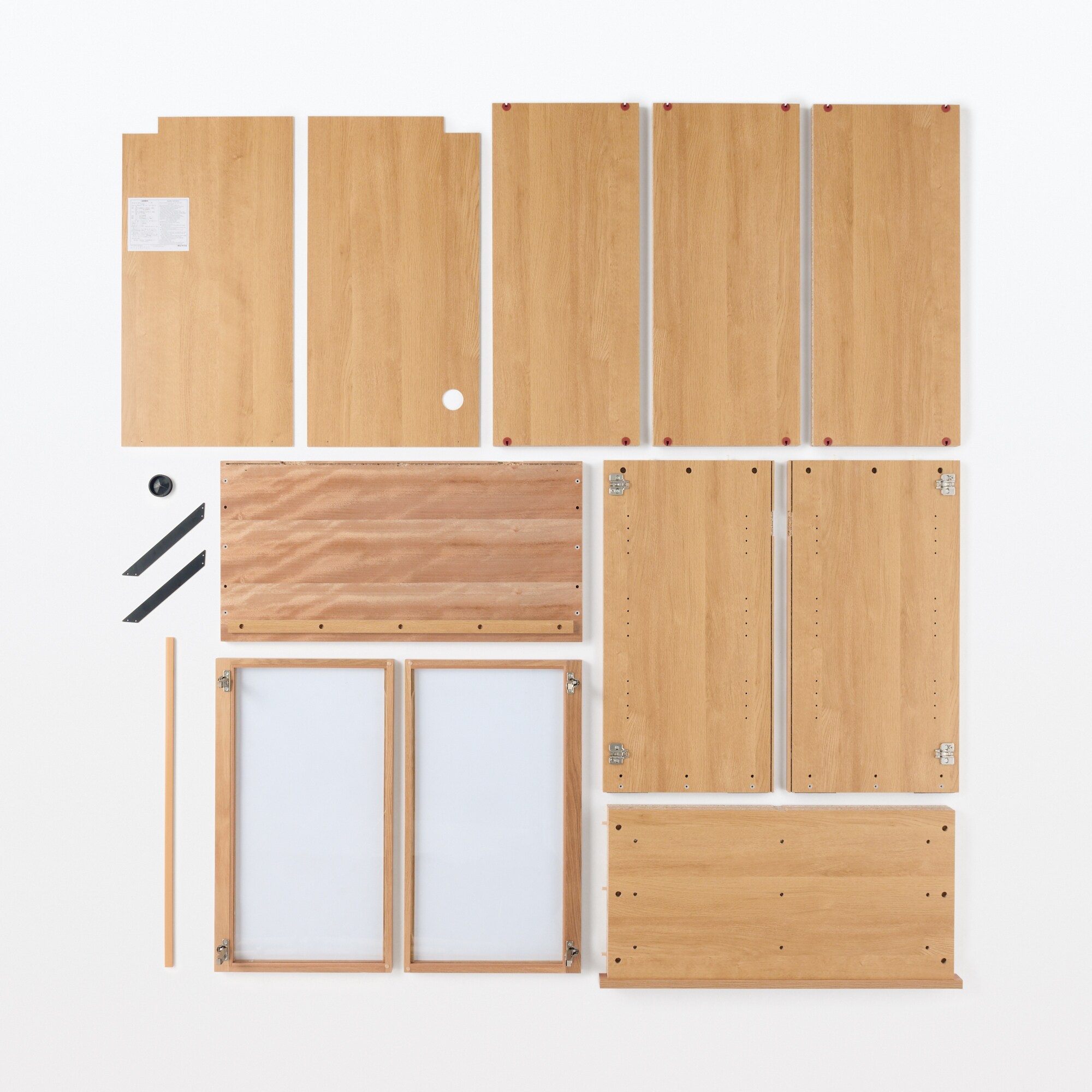 木製キャビネット　ガラス扉