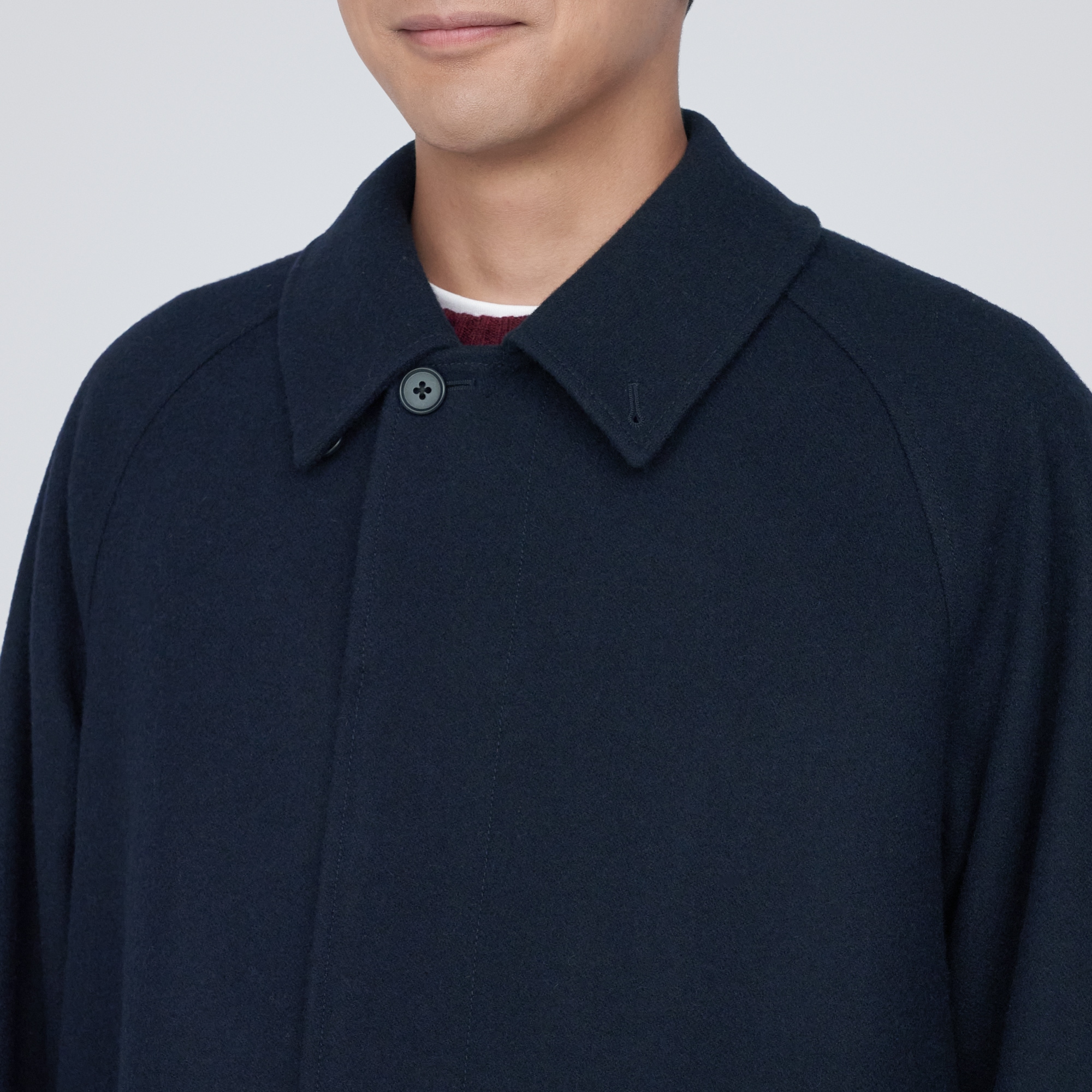 再生ウール混コート