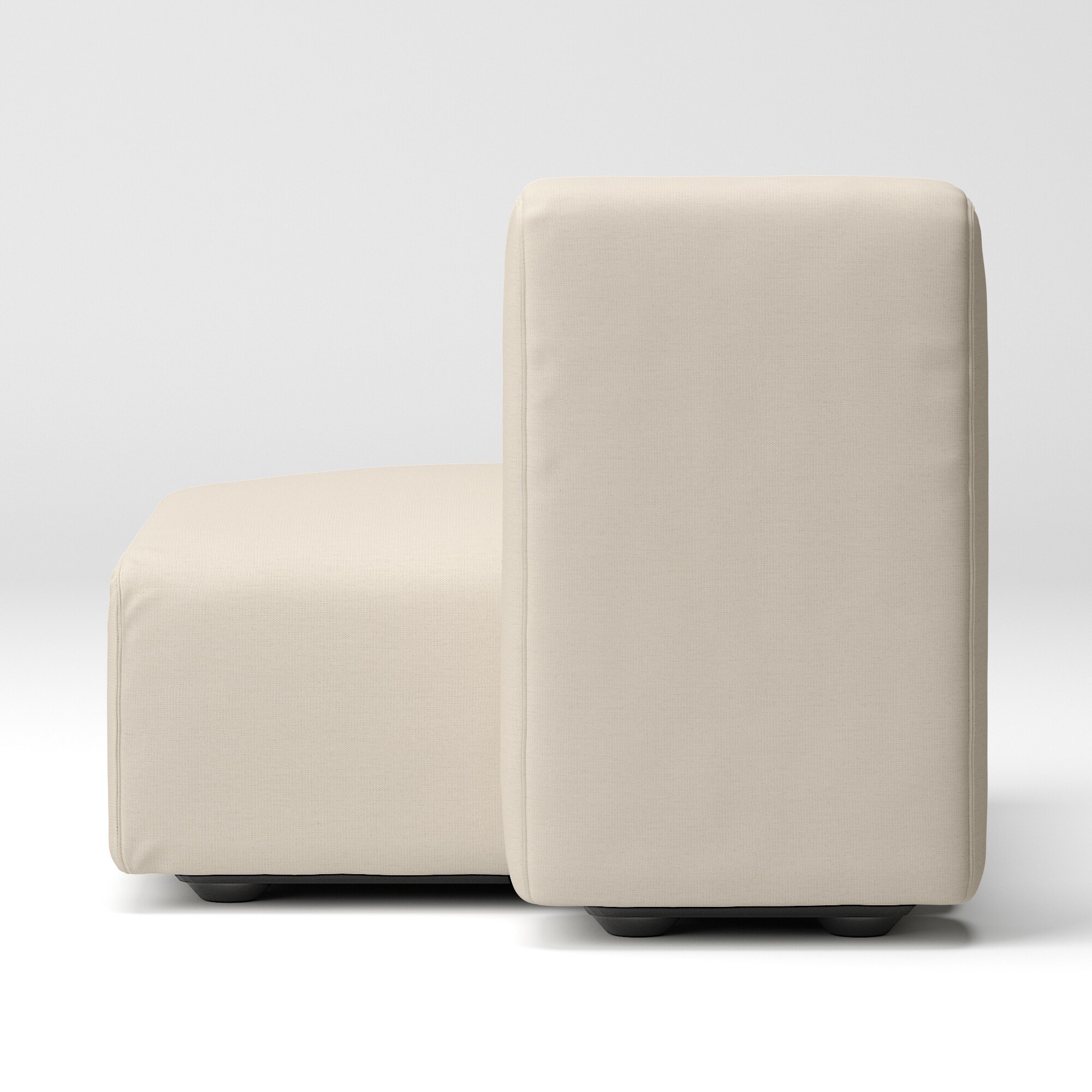 【カバー】綿麻バスケット織ユニットソファ・ハーフバックレスト・大用カバー