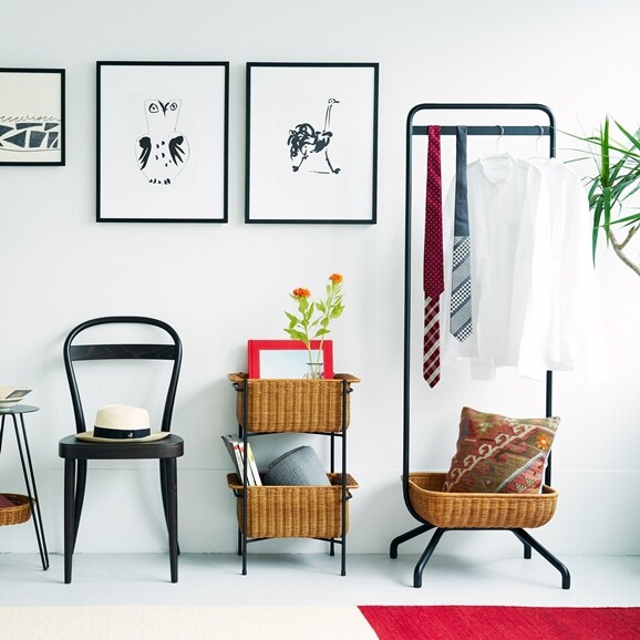 ＷＡＬＬＡＢＹ　ＢＡＳＫＥＴ　ＳＴＡＮＤ　幅４４．５×奥行３１．５×高さ６６ｃｍ