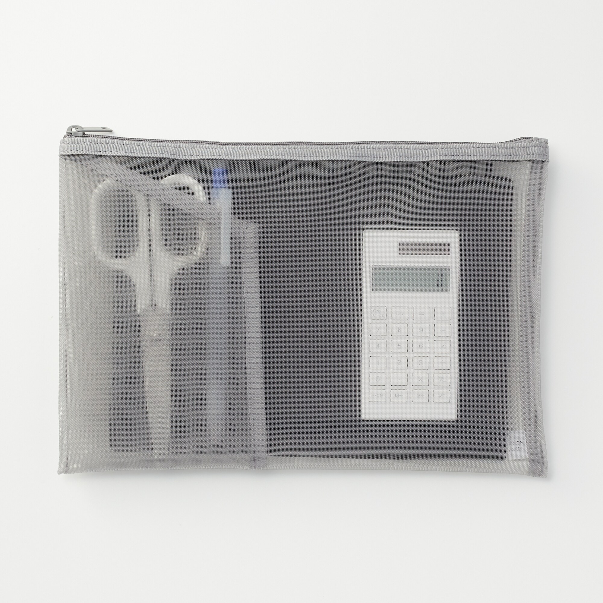 【Ａ５サイズ用】ナイロンメッシュケース・ポケット付き