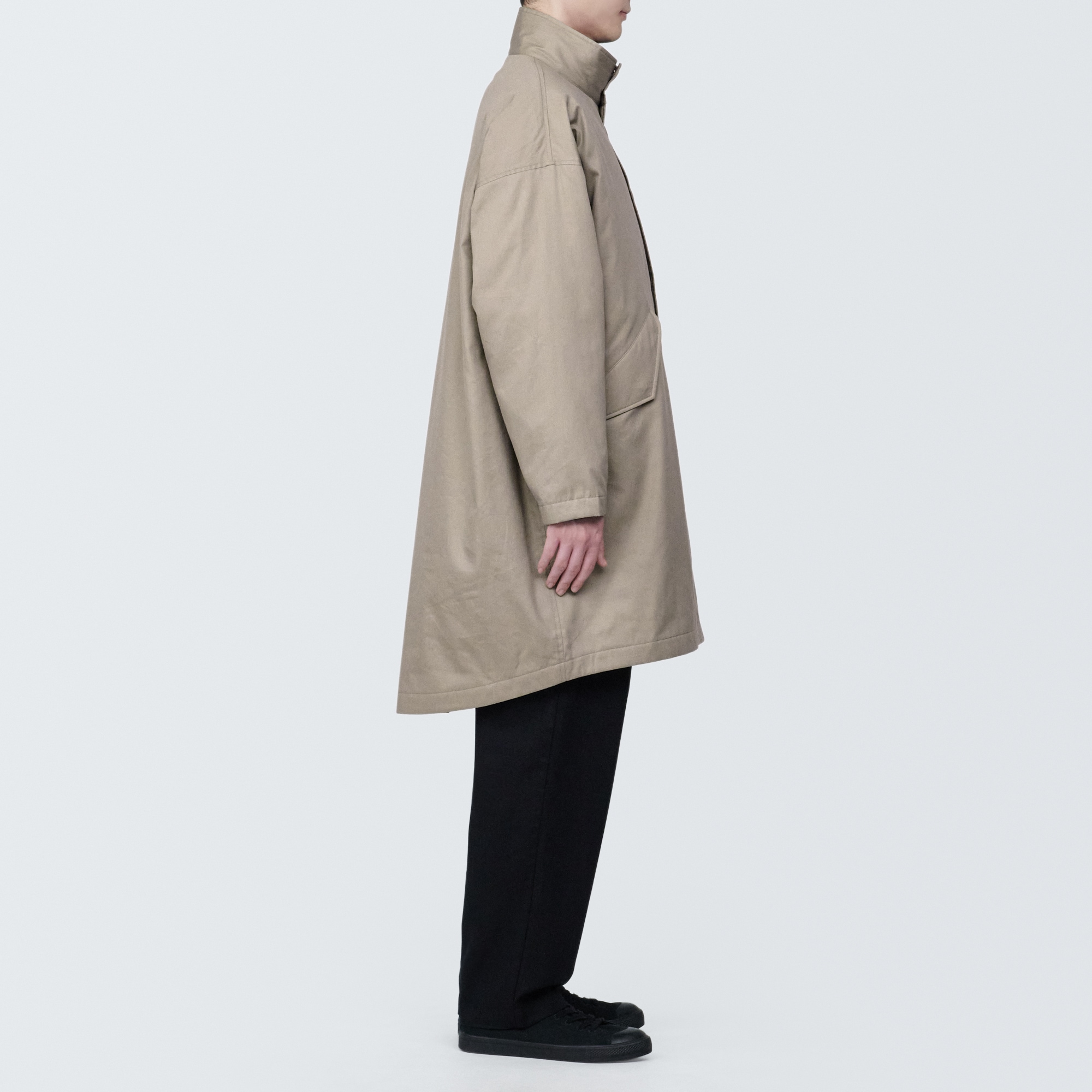 紳士　木の実から作ったカポック混中わた　コート