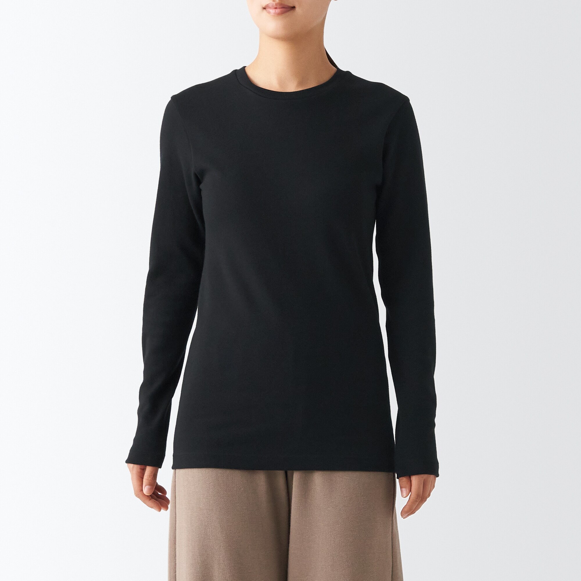 あったか綿　ウール　長袖Ｔシャツ