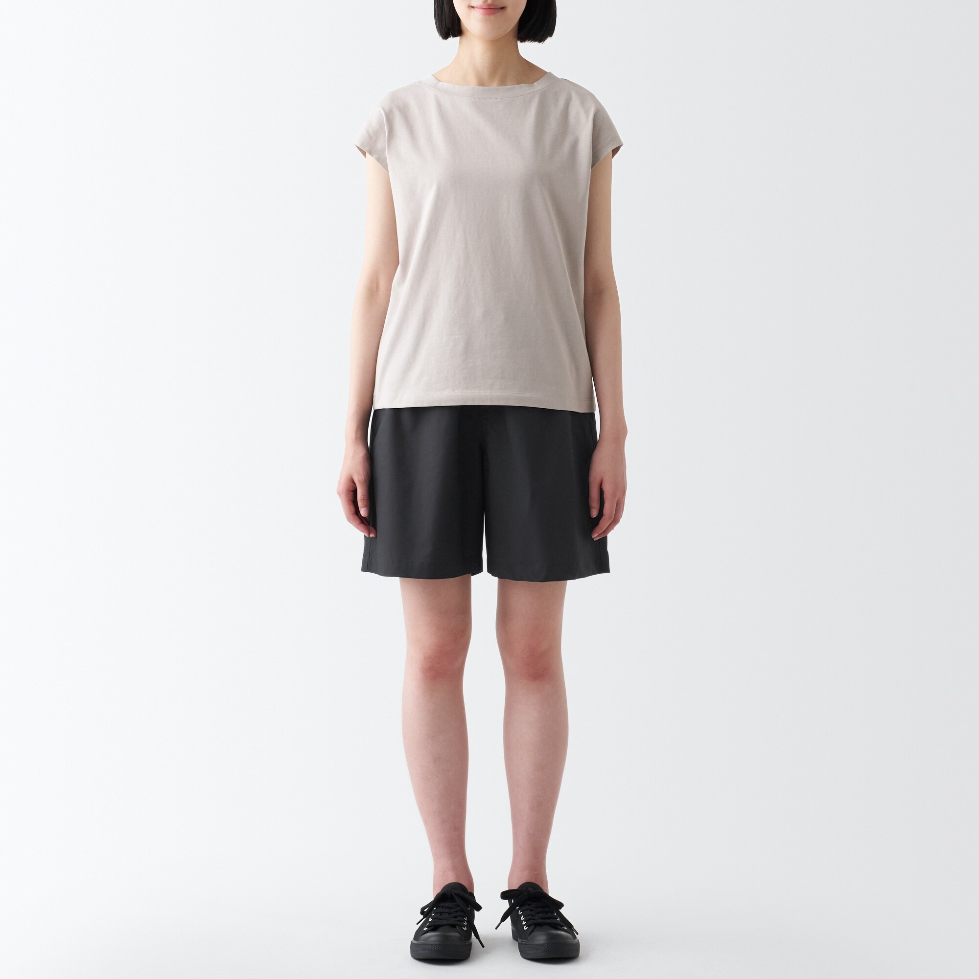 洗いざらしブロードショートパンツ