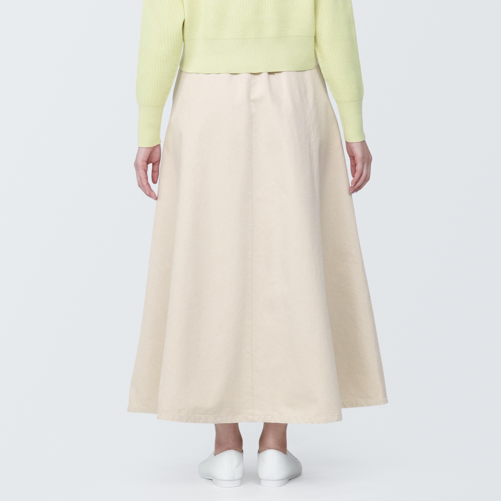 婦人　木の実から作ったカポック混フレアスカート