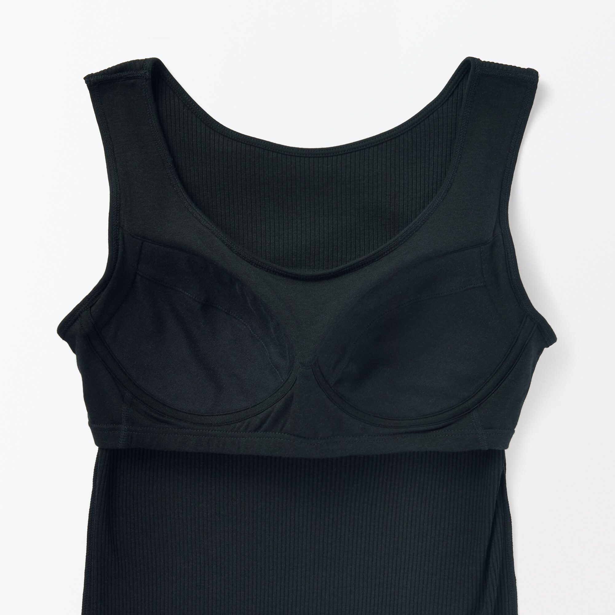 なめらかリブブラタンクトップ