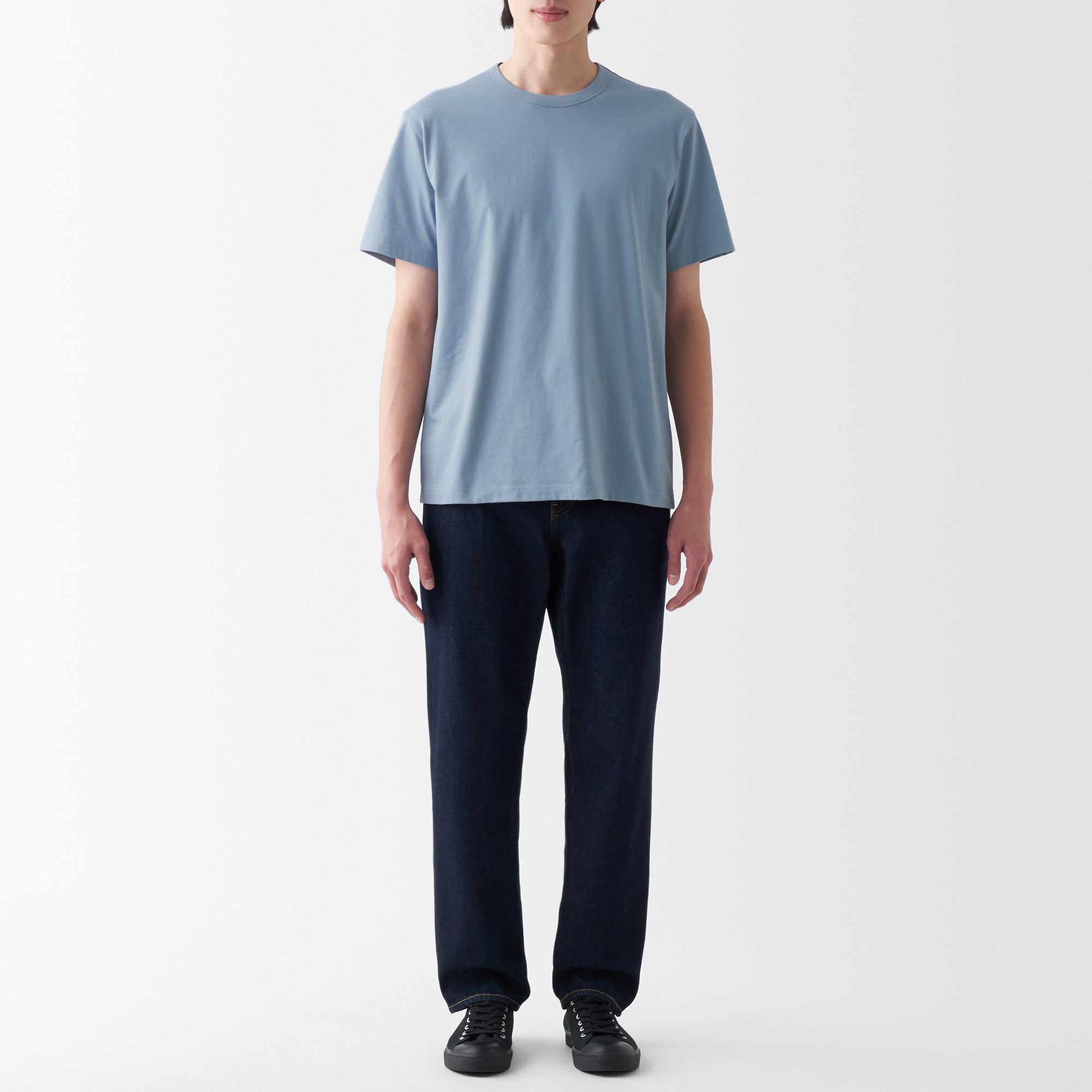 天竺編みクルーネック半袖Ｔシャツ