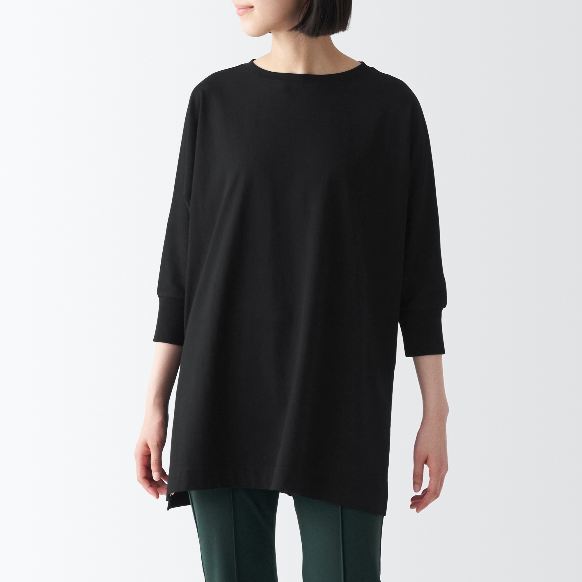 ＵＶカット天竺編み七分袖チュニック