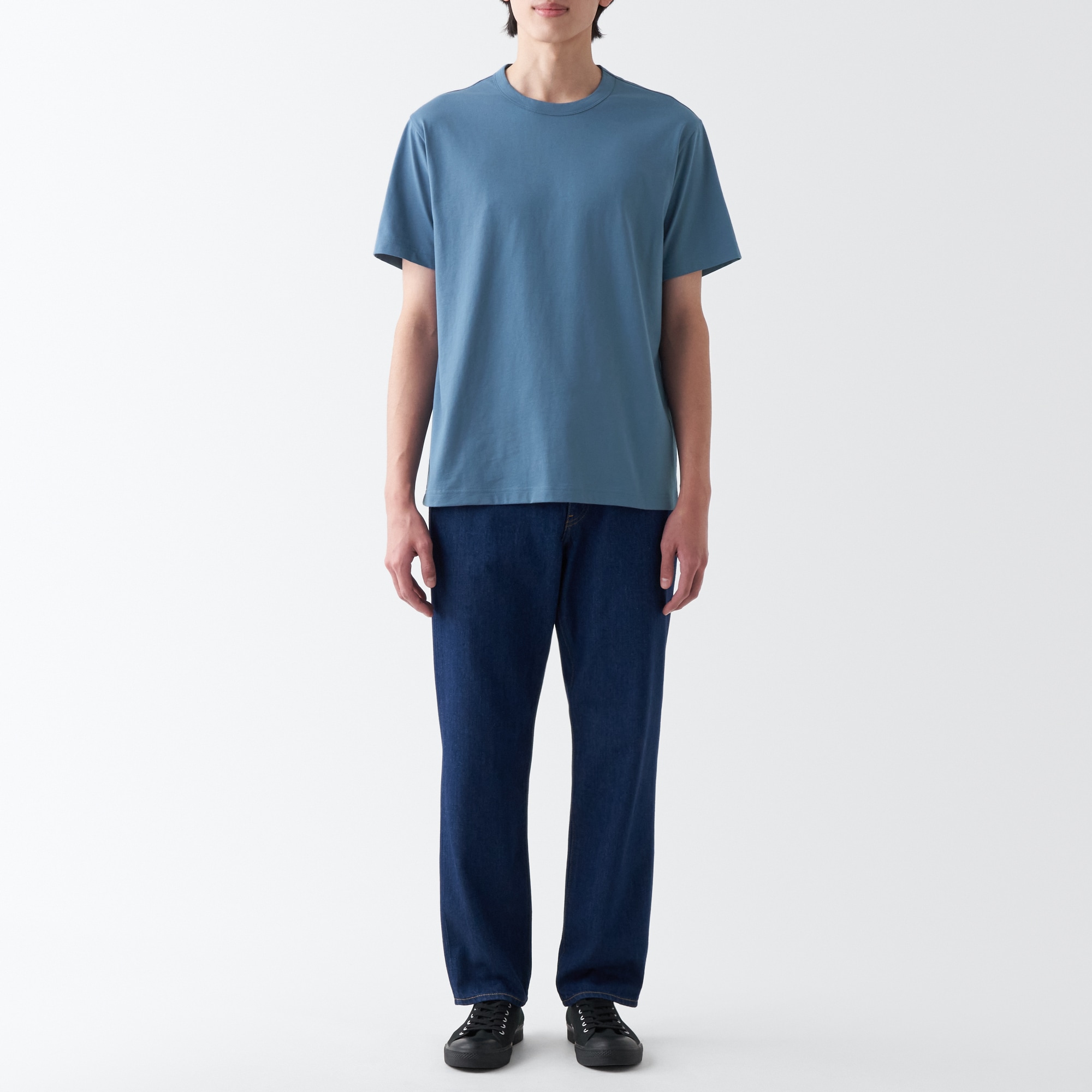 天竺編みクルーネック半袖Ｔシャツ