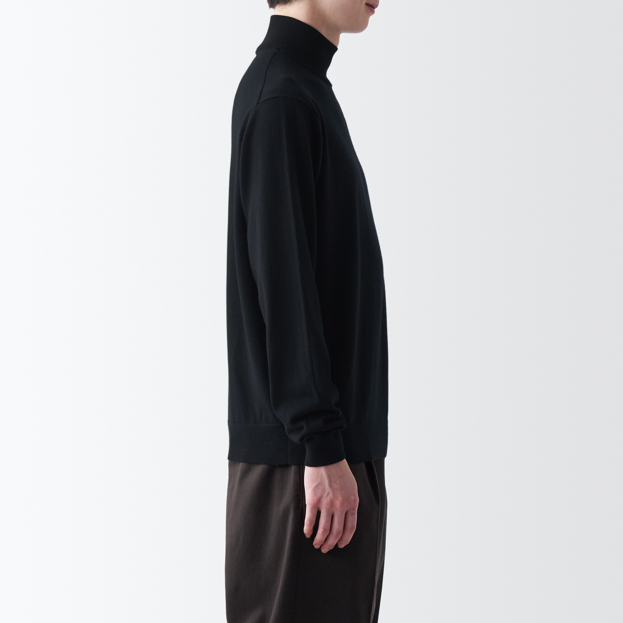 洗えるウールハイゲージハイネックセーター