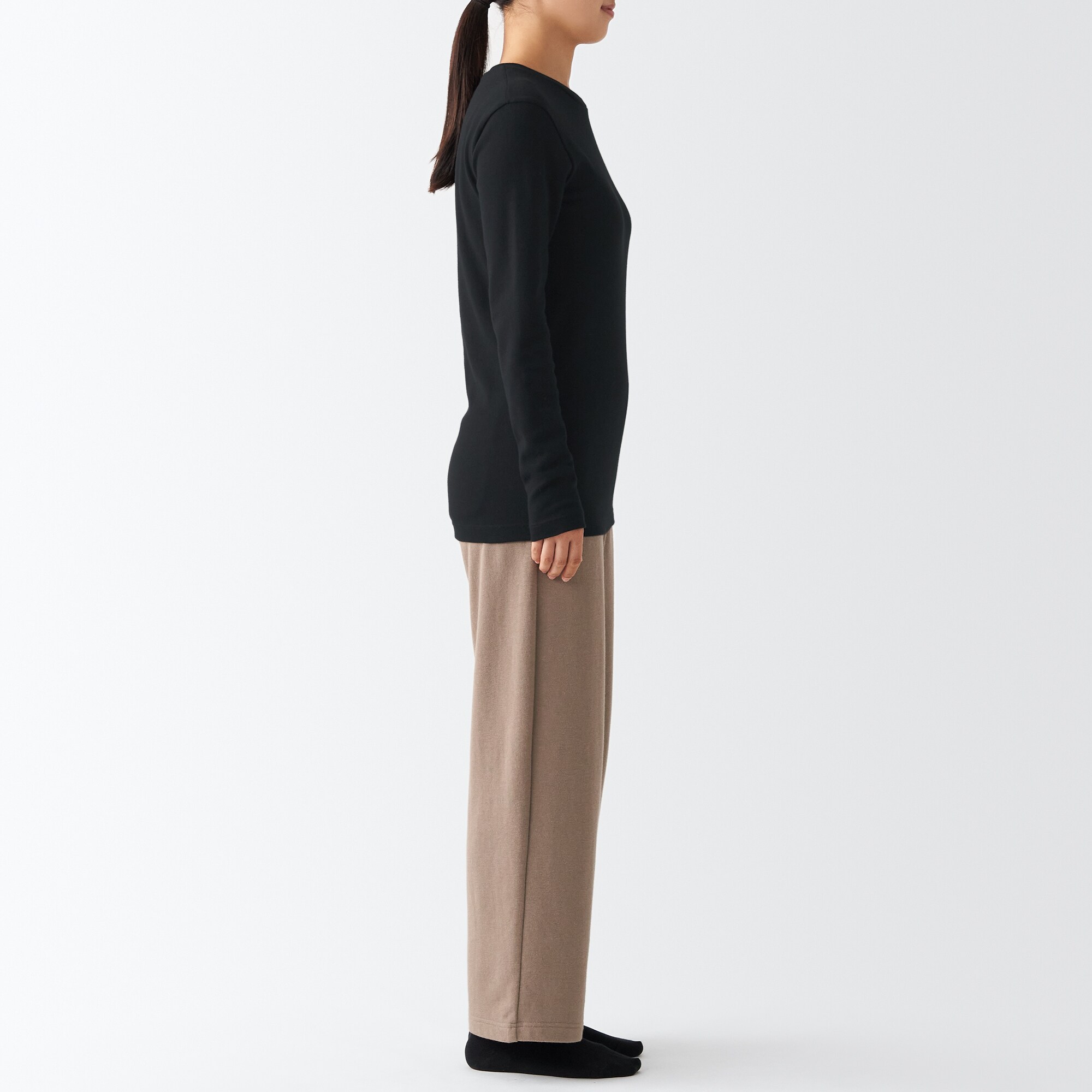 あったか綿　ウール　長袖Ｔシャツ