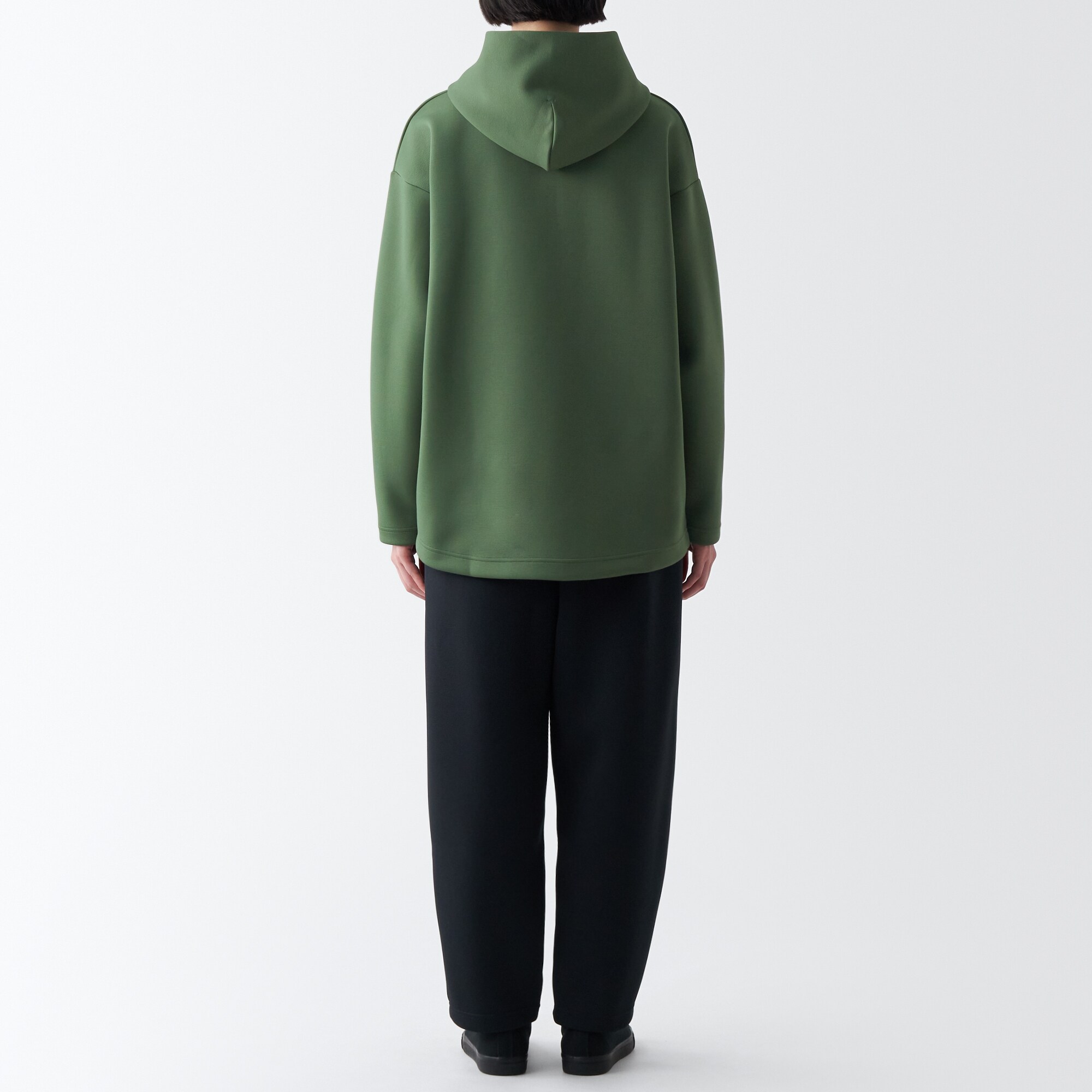 二重編みスウェットプルパーカー