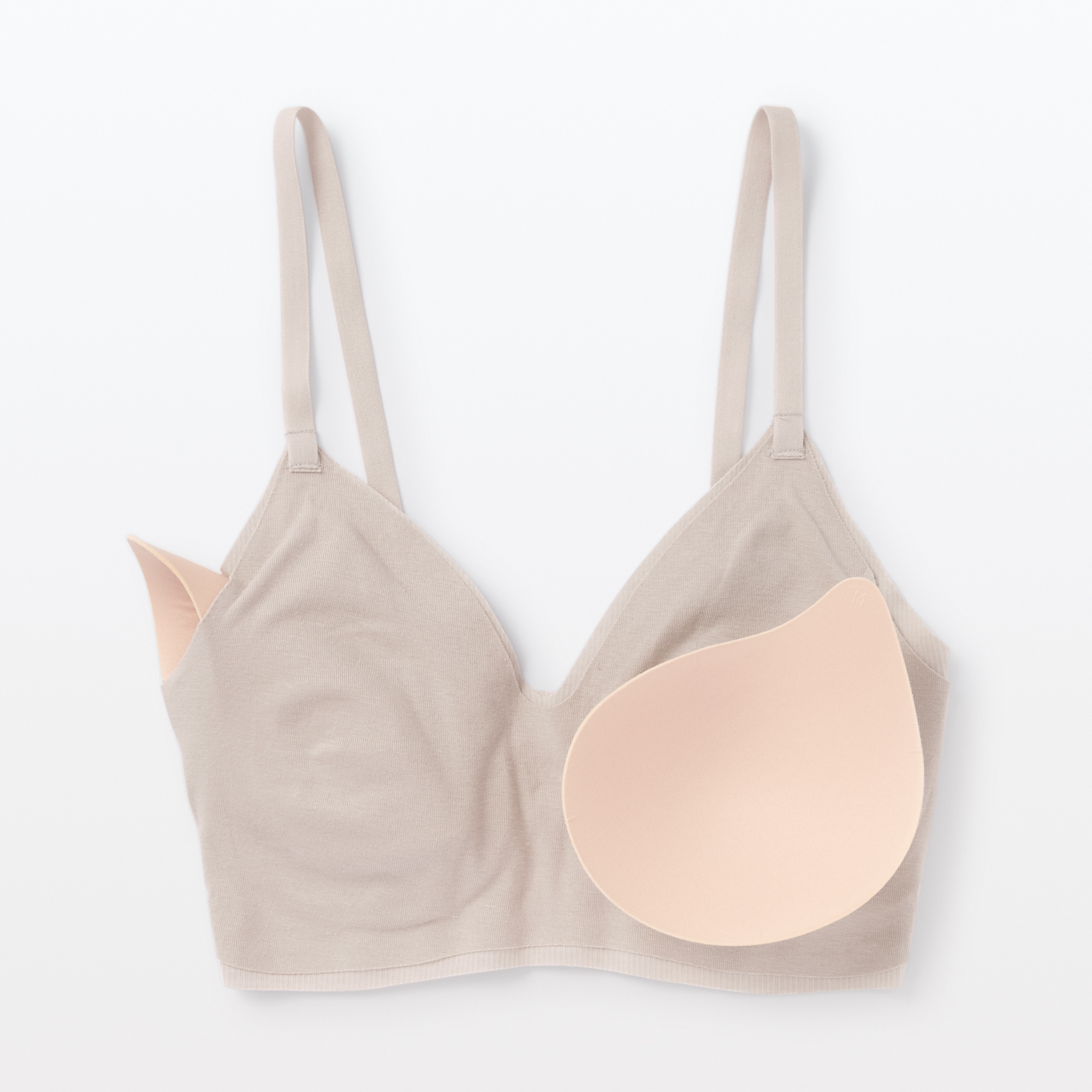 肌あたりがやさしいリブブラジャー