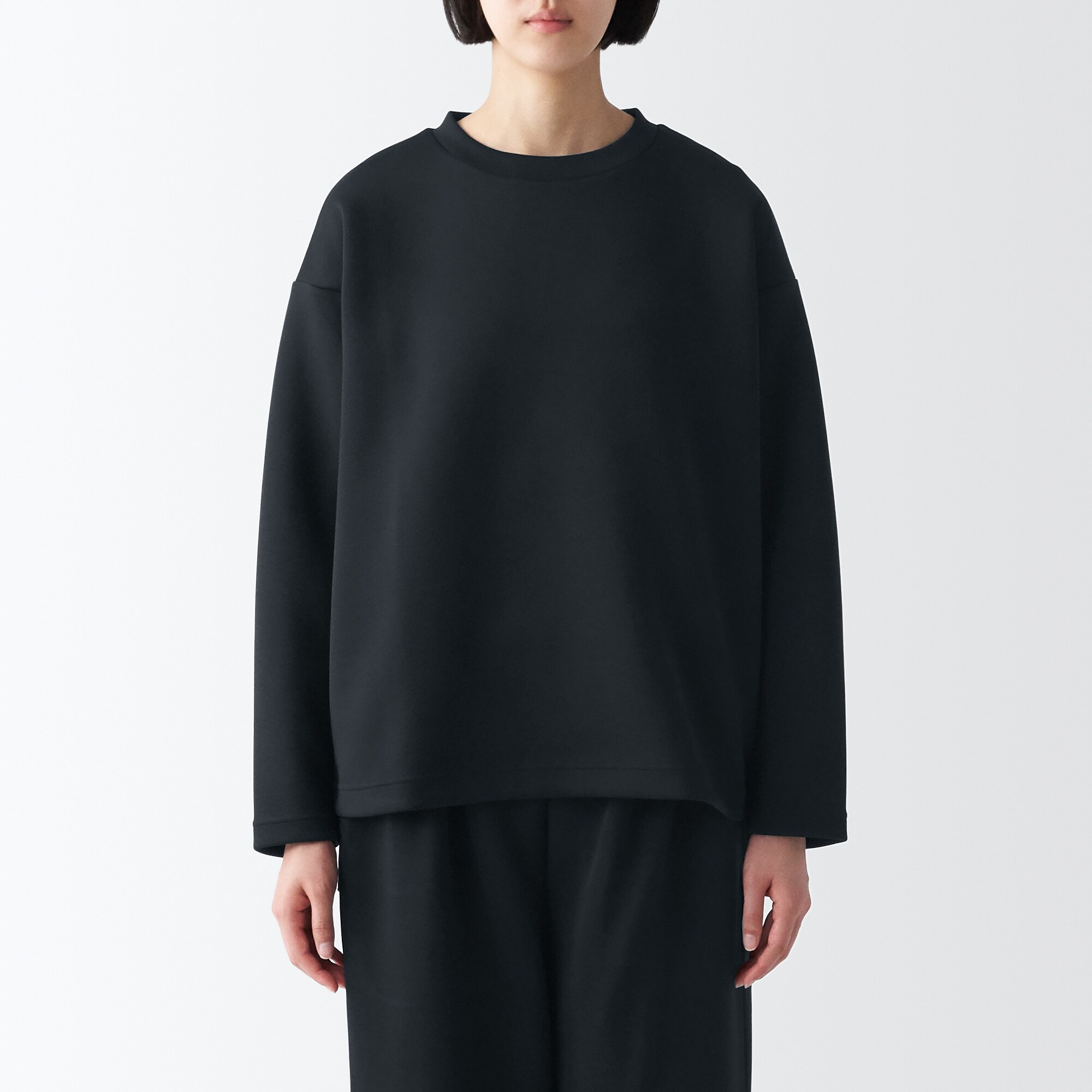 二重編みスウェットプルオーバー