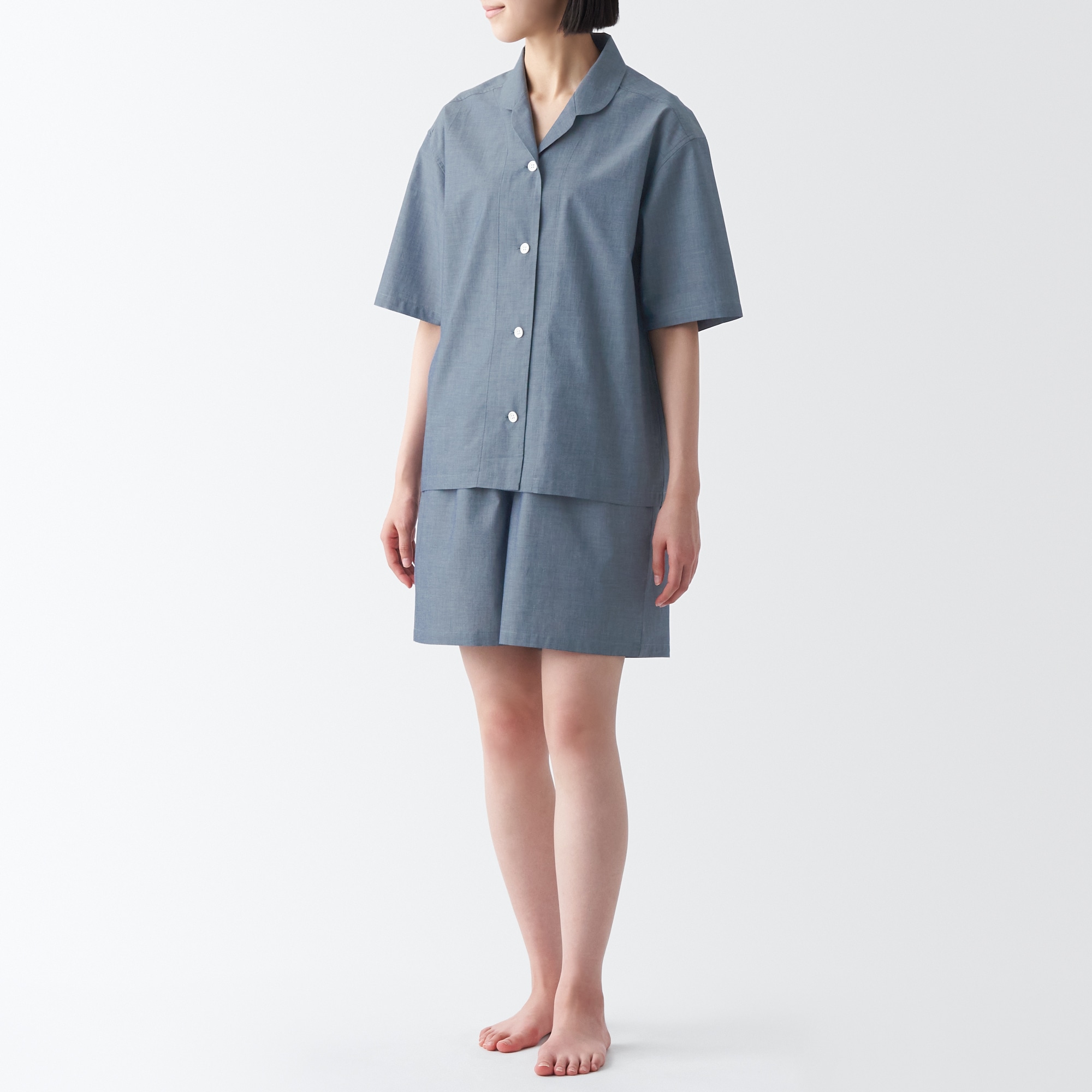 綿ブロード　半袖パジャマ