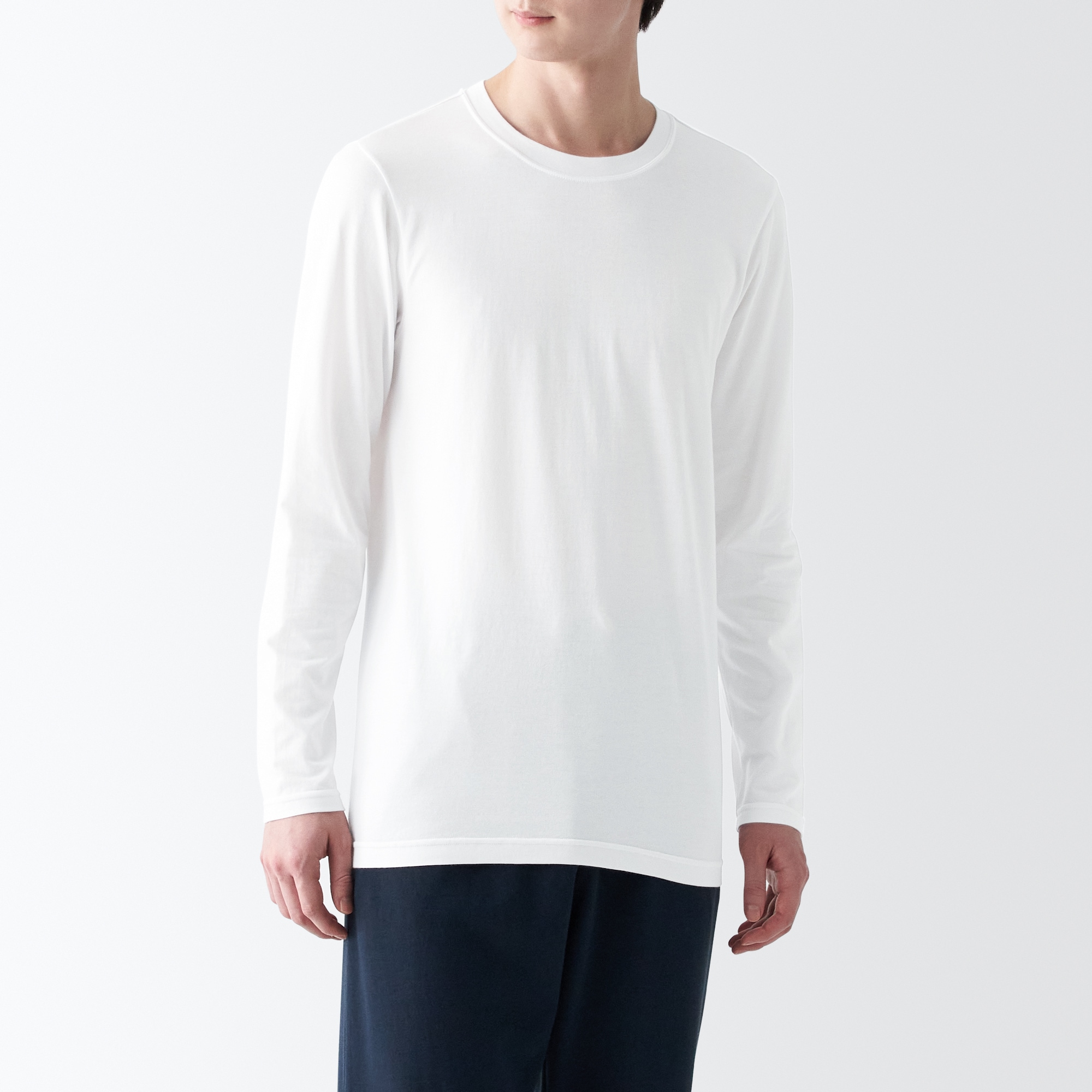 あったか綿　クルーネック長袖Ｔシャツ