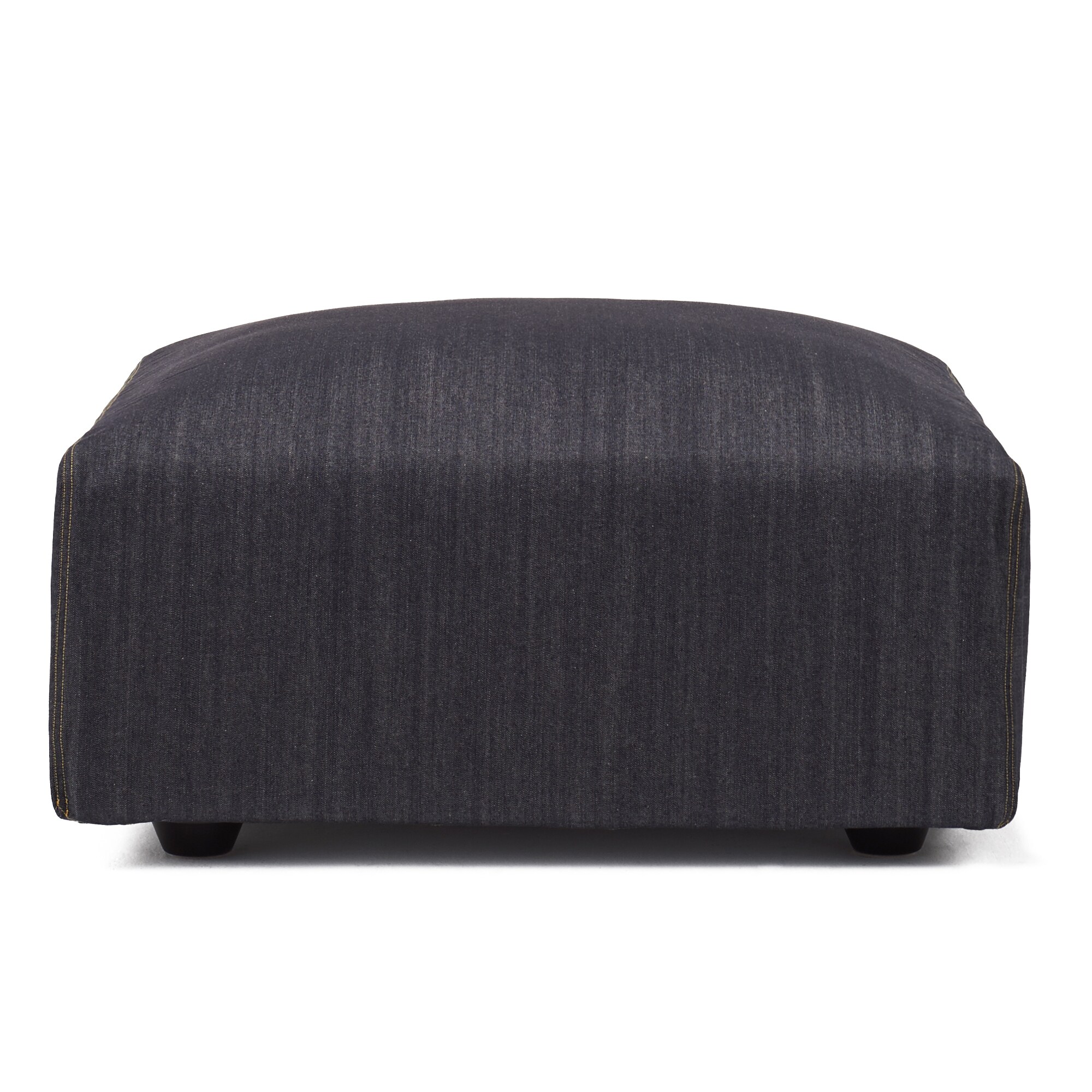 【カバー】綿デニムユニットソファオットマン・大・幅７７ｃｍ用カバー／ネイビー