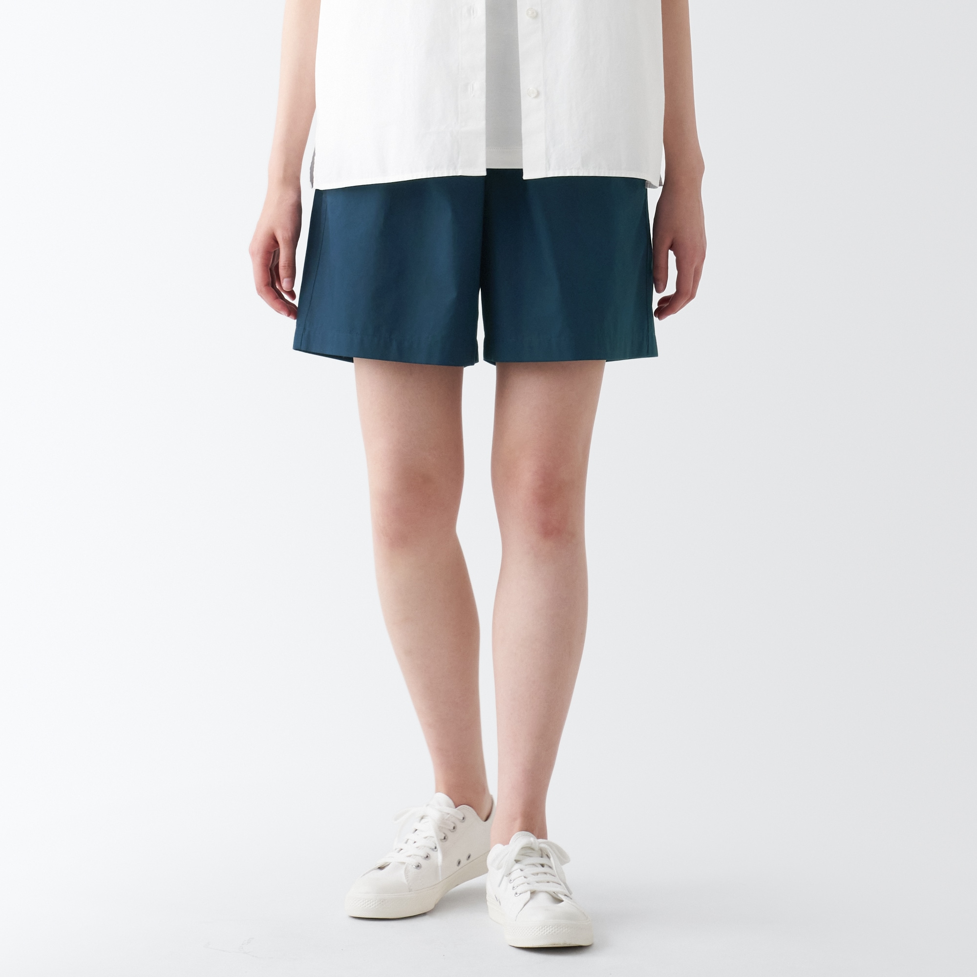 洗いざらしブロードショートパンツ