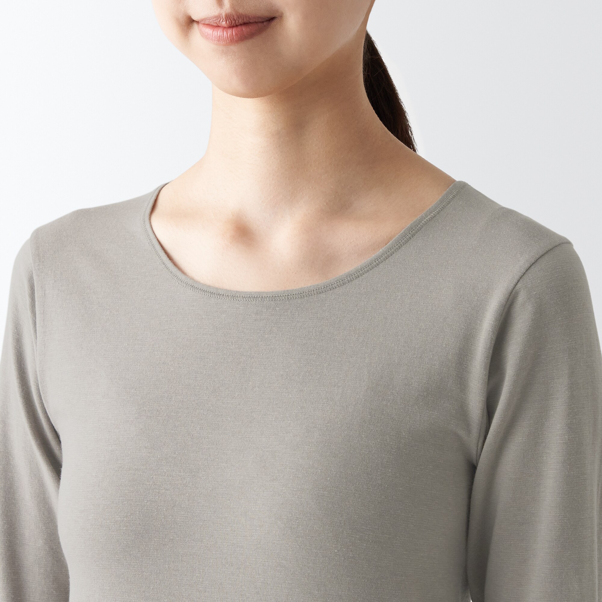 あったか綿　クルーネック長袖Ｔシャツ