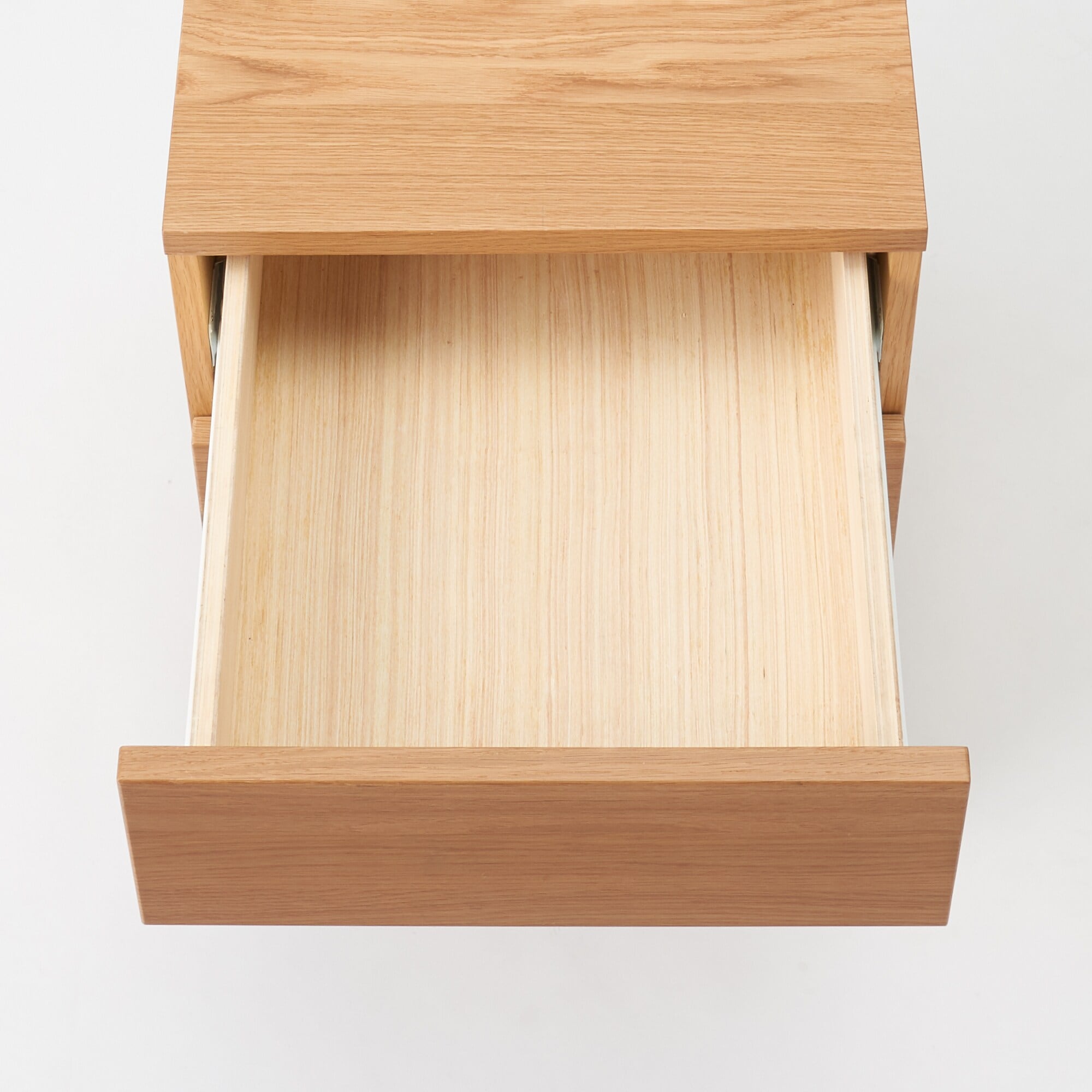 木製デスクキャビネット　オーク材突板