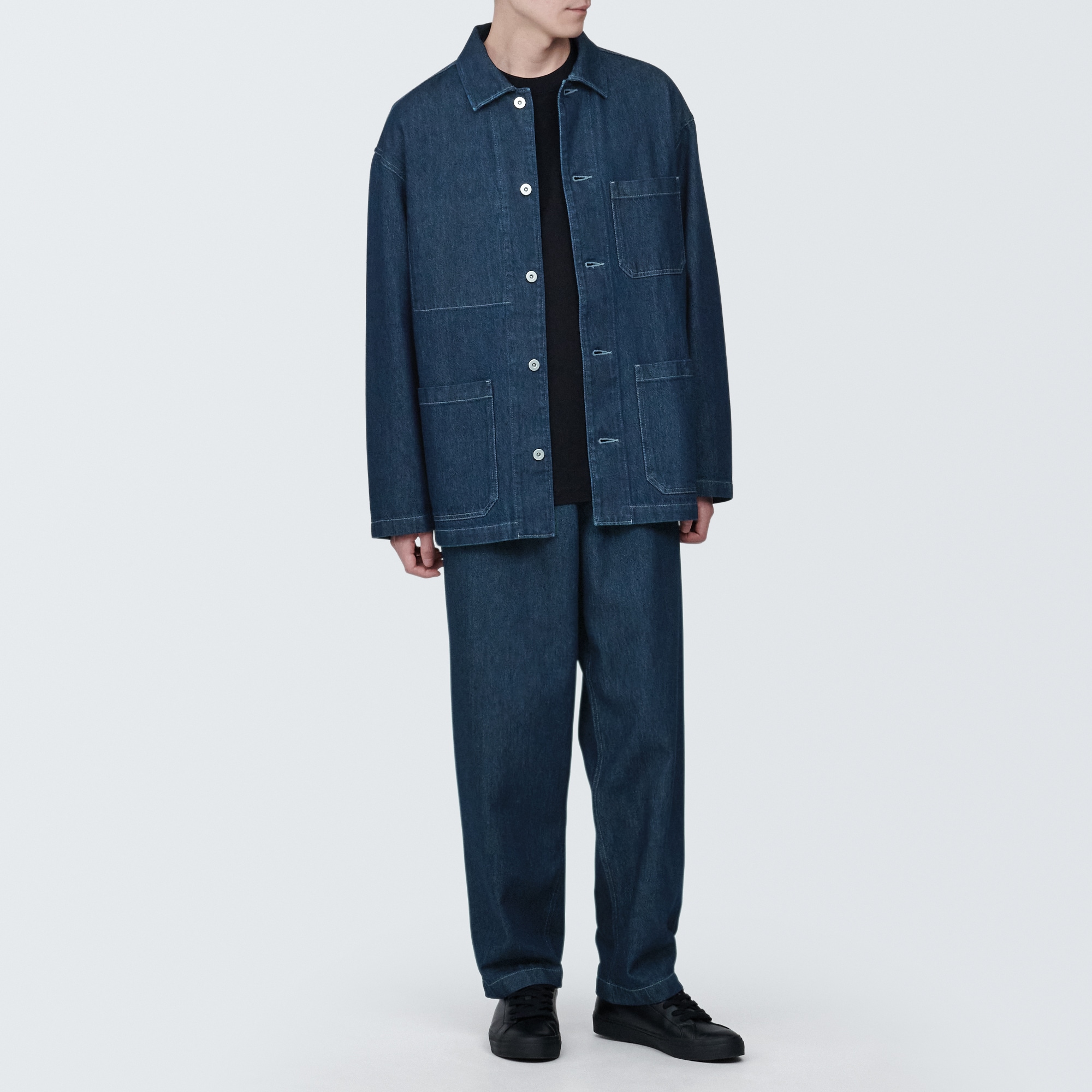 紳士　木の実から作ったカポック混デニムワークパンツ