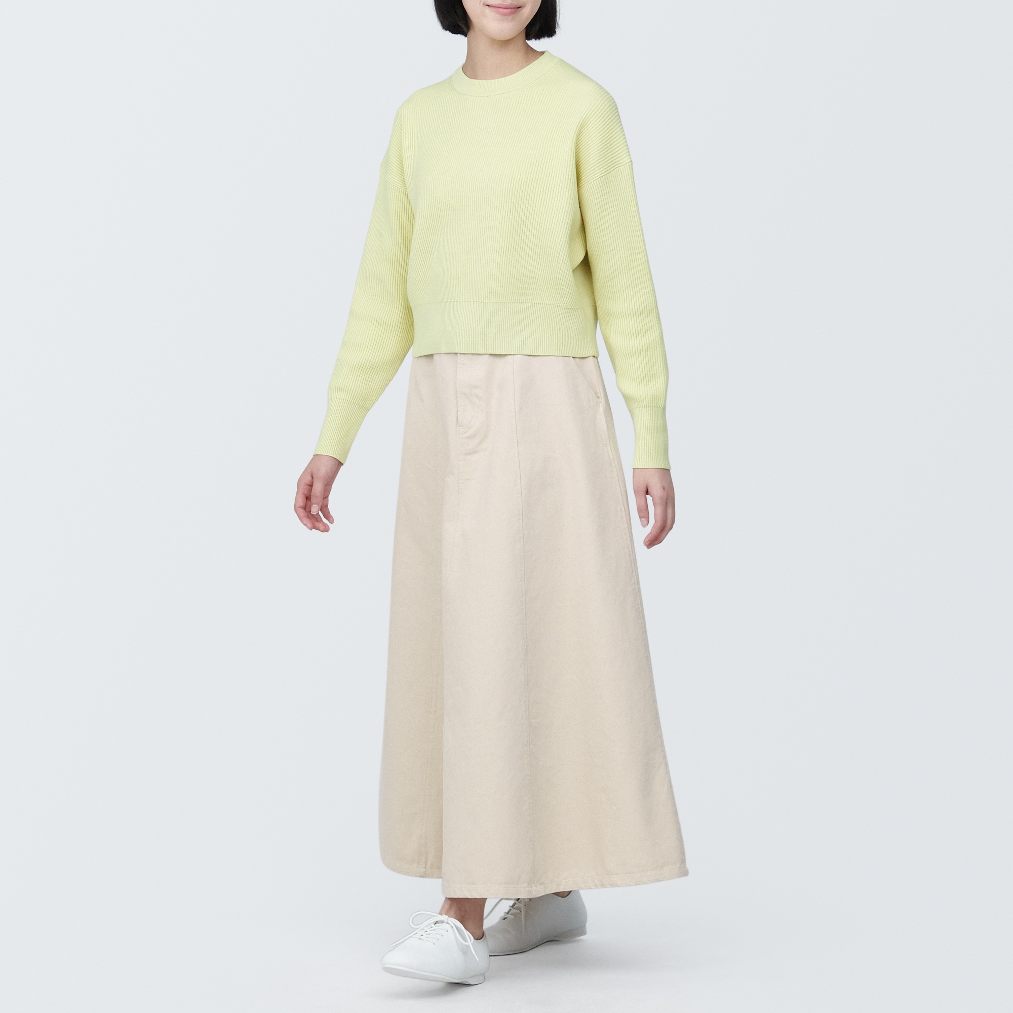 婦人　木の実から作ったカポック混フレアスカート