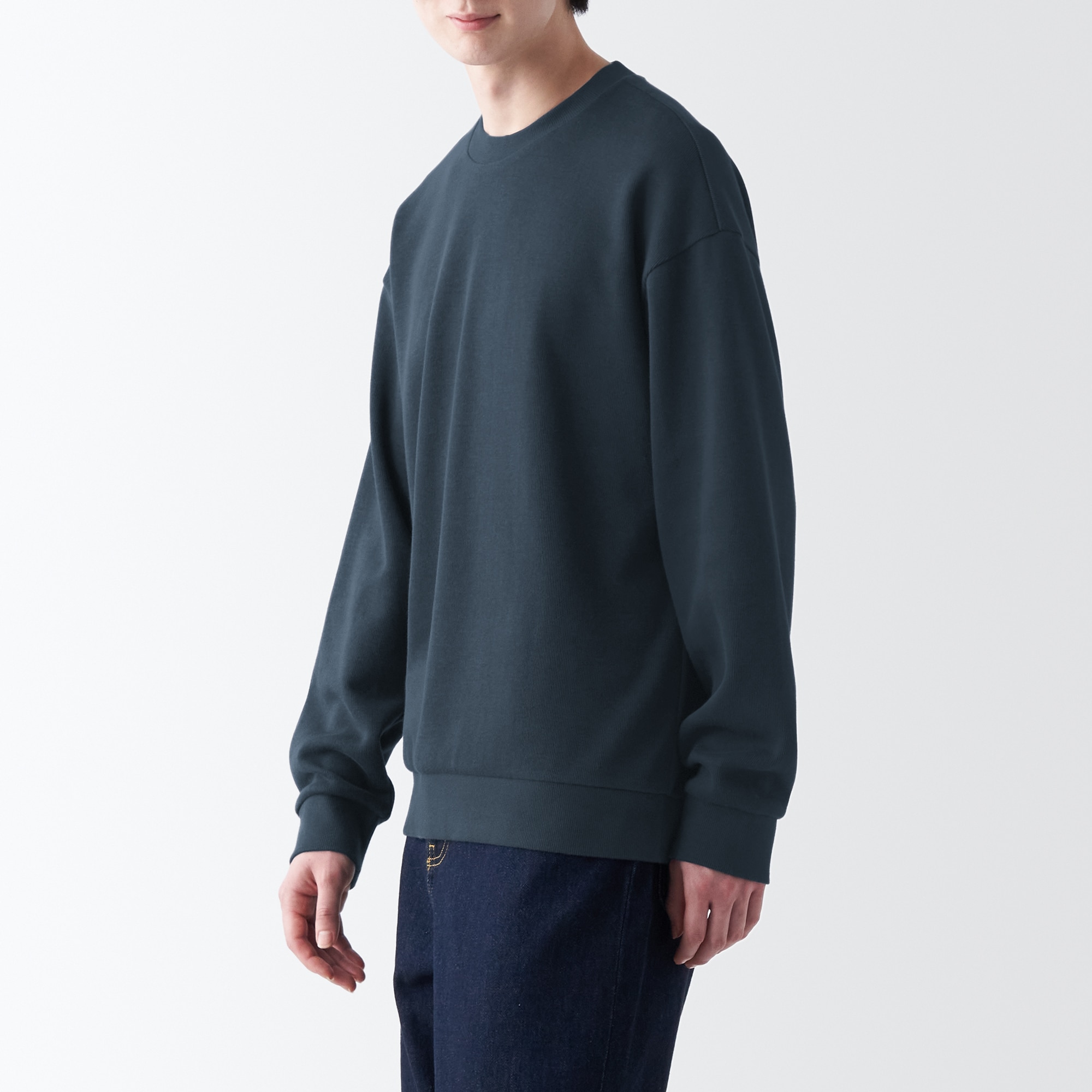 二重編みスウェットシャツ