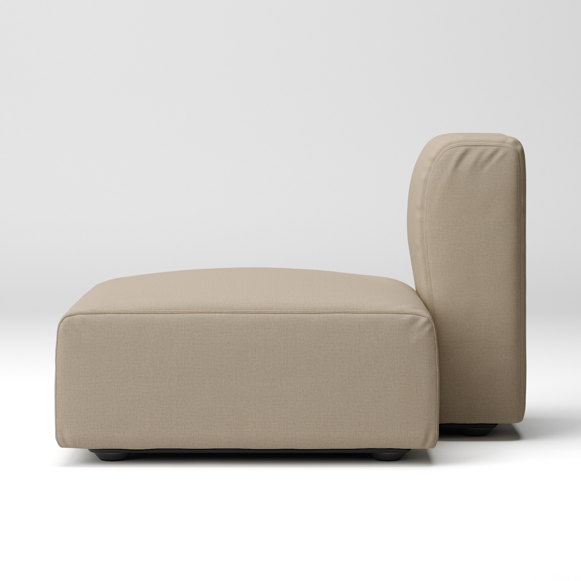 【カバー】綿麻バスケット織ユニットソファ・ハーフバックレスト・大用カバー