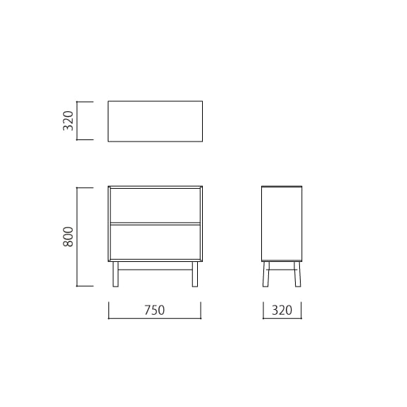 ＳＴＩＬＴ　ＳＨＥＬＦ　ＭＥＤＩＵＭ　幅７５×奥行３２×高さ８０ｃｍ