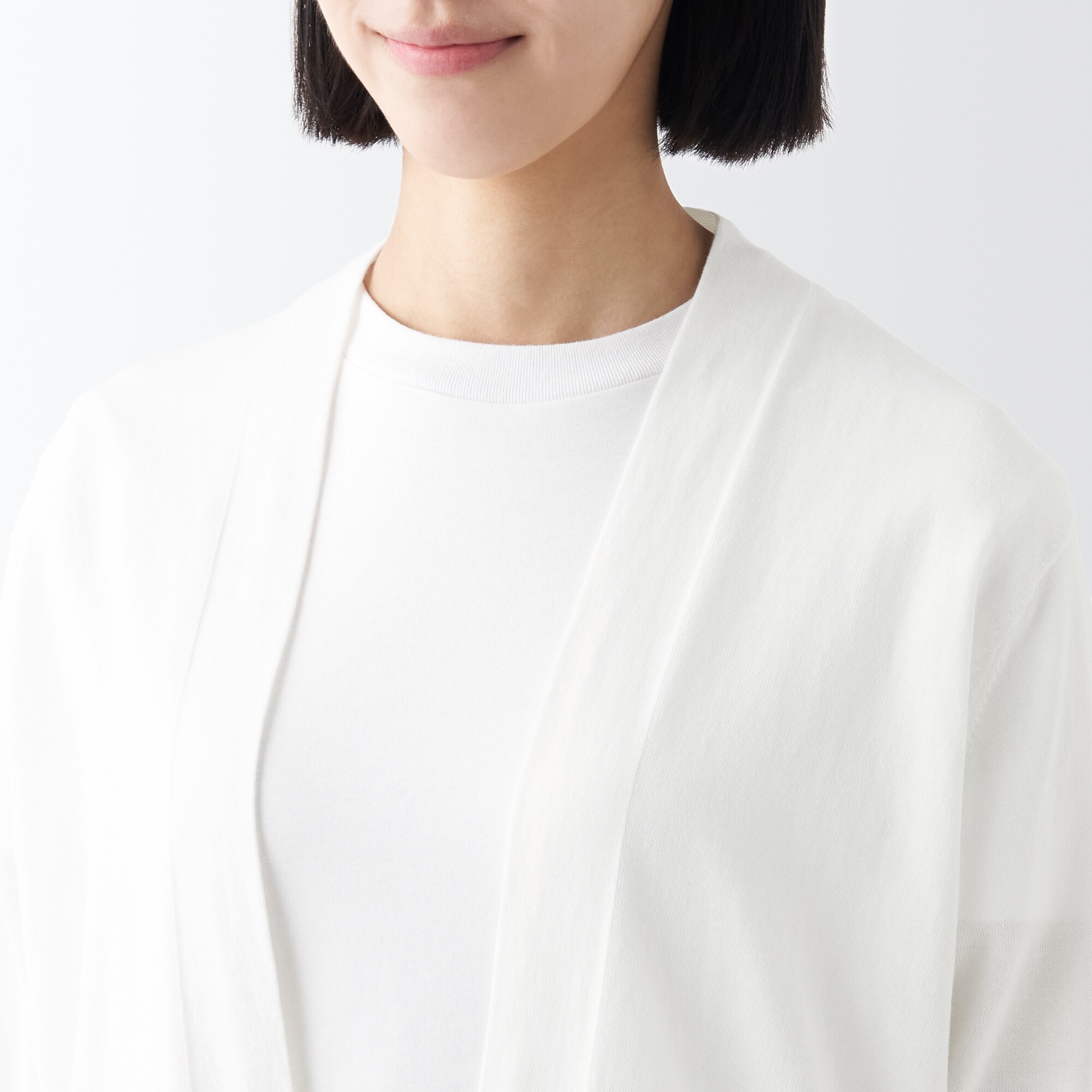 ＵＶカット強撚ショートカーディガン（七分袖）