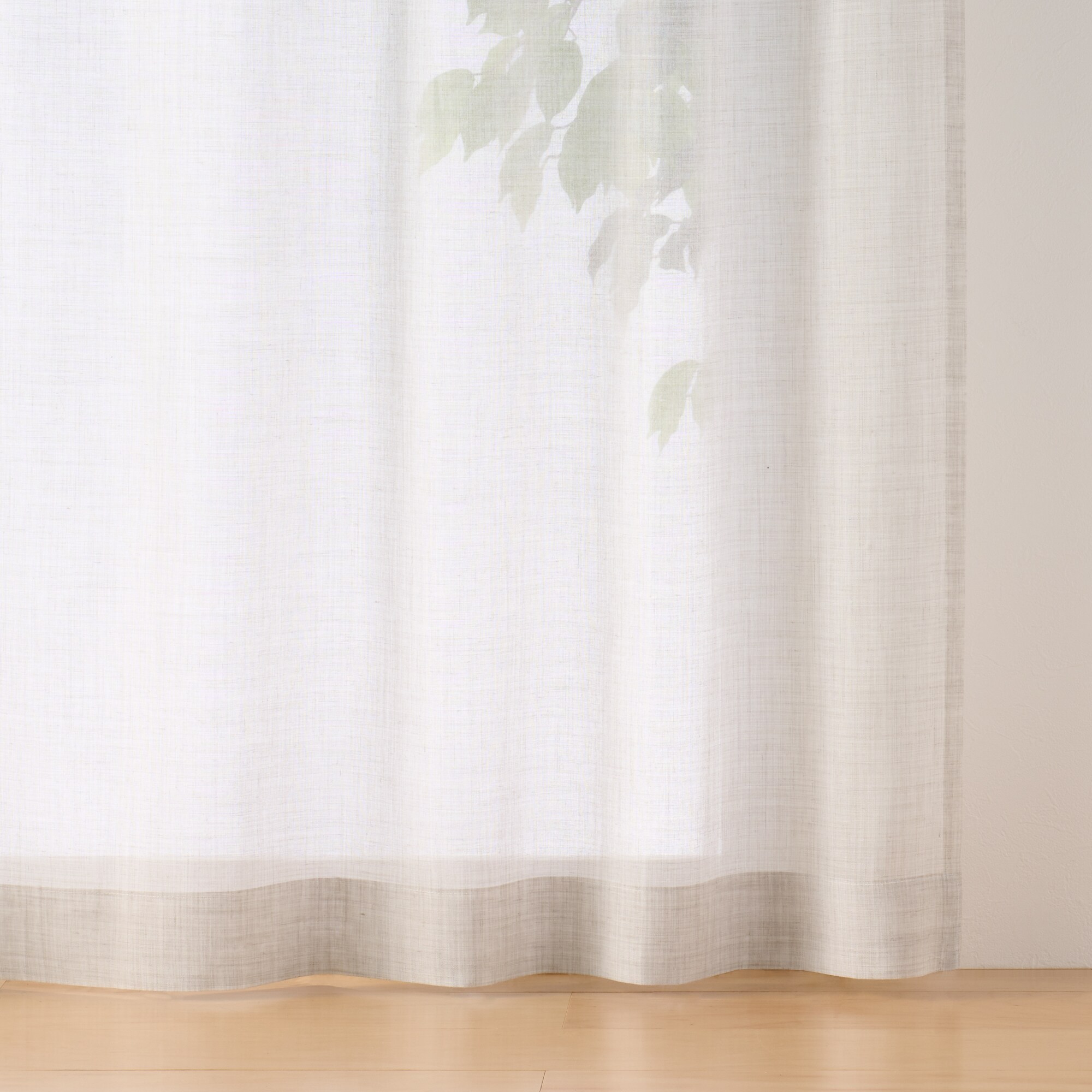 ポリエステル杢調ボイル（防炎）プレーンシェード用生地／ライトグレー