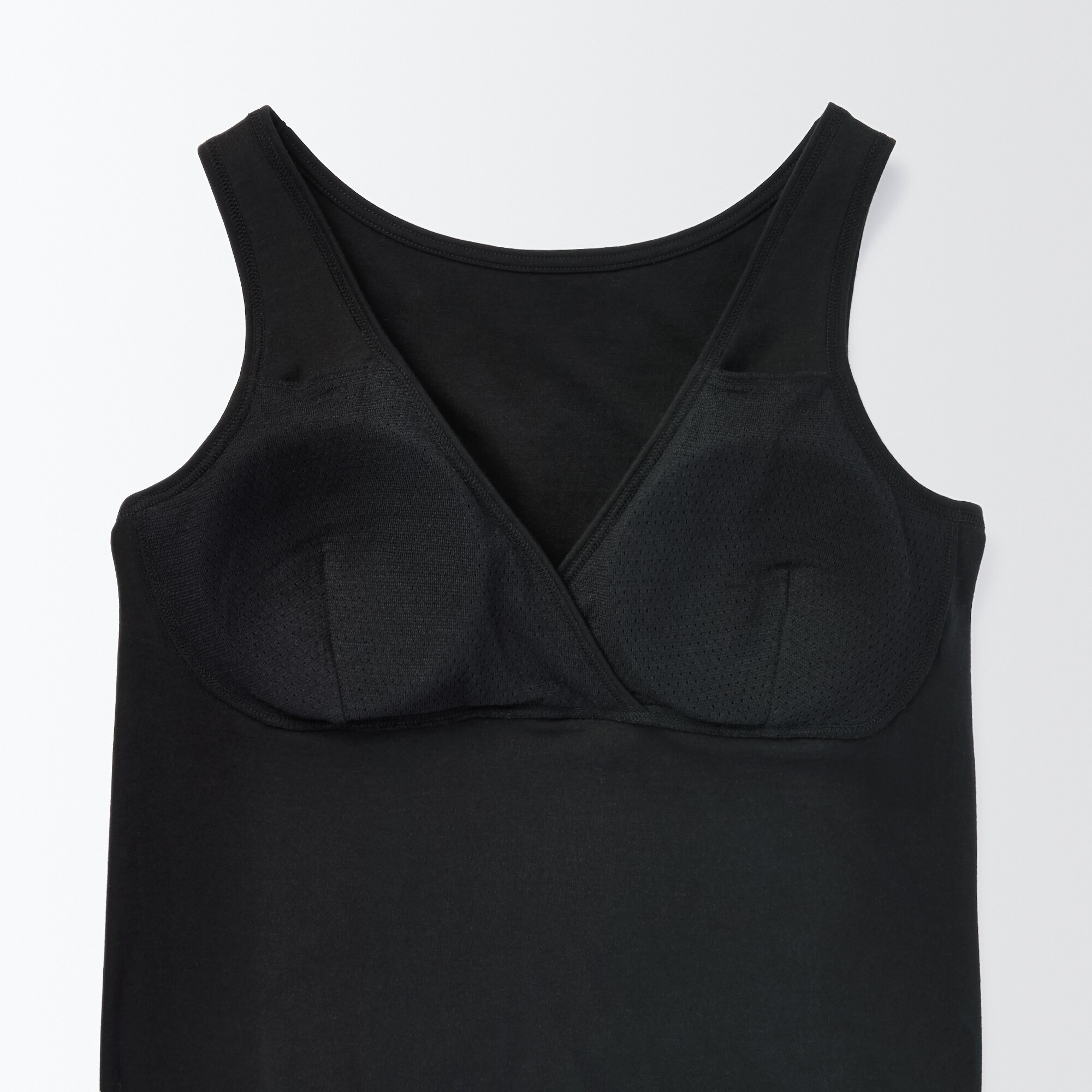 シルク混　授乳に便利なカップ入りタンクトップ（マタニティ）