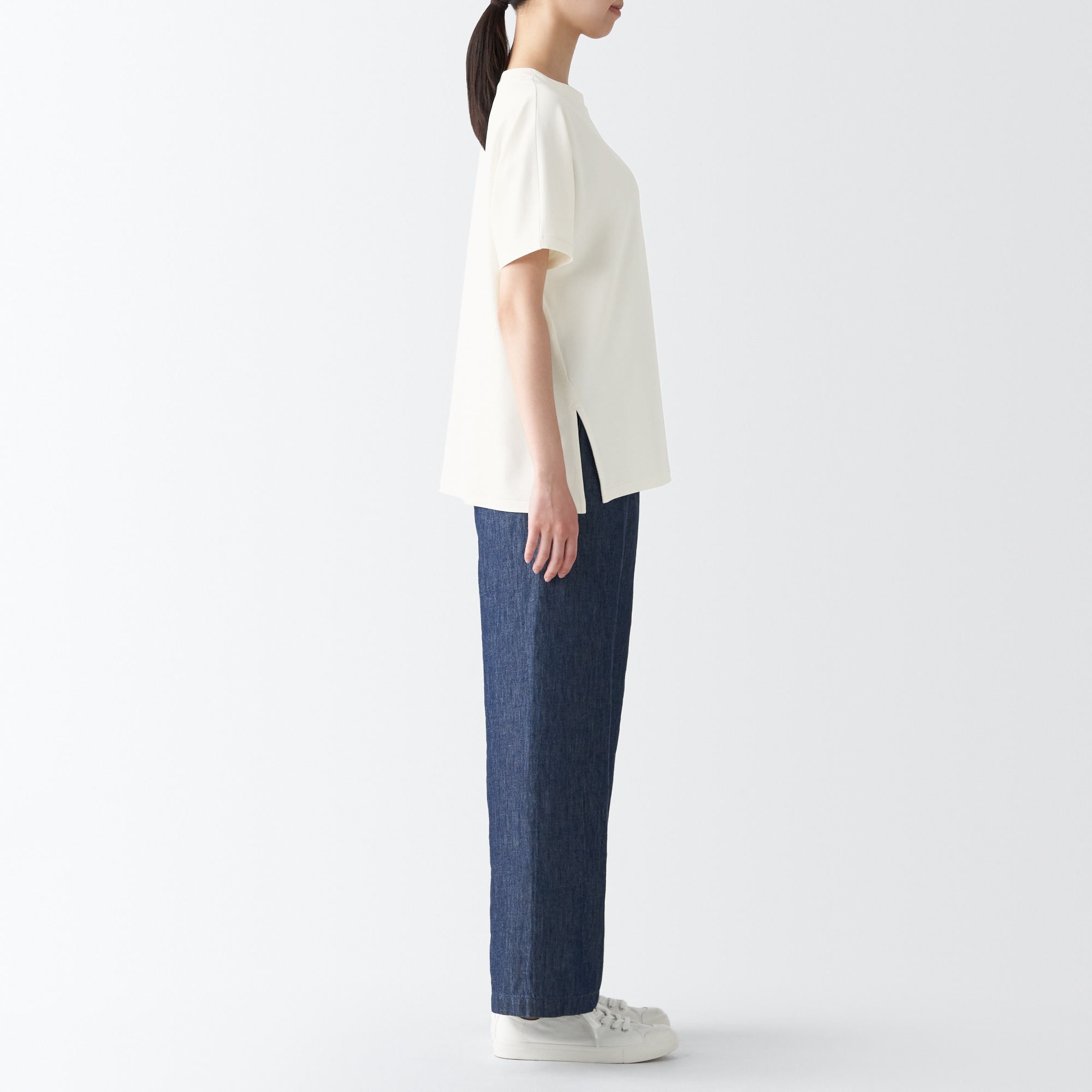 和紙混天竺編みプルオーバー（婦人）