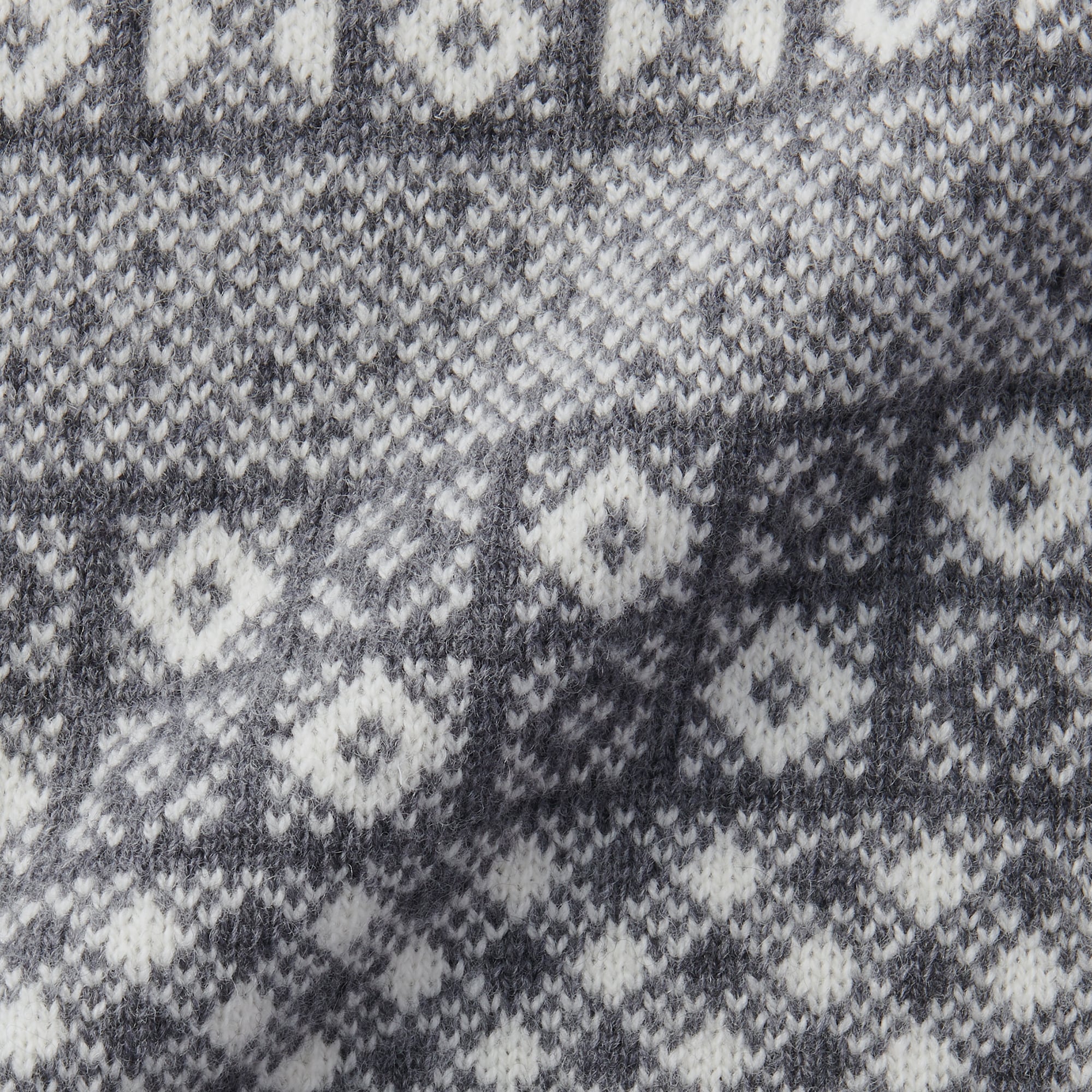 メリノウールジャカード編みＶネックベスト